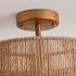 3-Light Traditional Farmhouse Wabi-Sabi Flush Mount Light