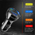 3 Port Fast LED Car Charger + 3 in 1 Cable Combo Black