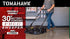 30" Battery Powered Push Sweeper with Triple Power Brooms Electric Drive and Dust Suppression Sprayer