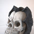 Magnesium Oxide Fire Pit Skull Wall Art Set with Hollow Flame Channel – Beige/Black