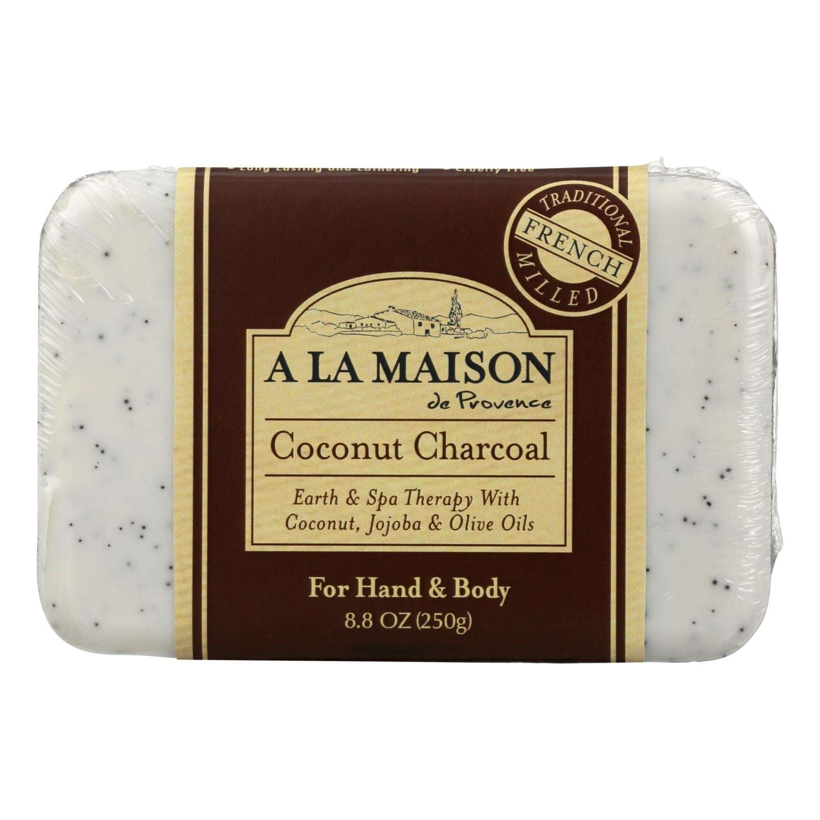 A La Maison Coconut Charcoal Detoxifying Bar Soap (Pack of 8.8 Oz.)