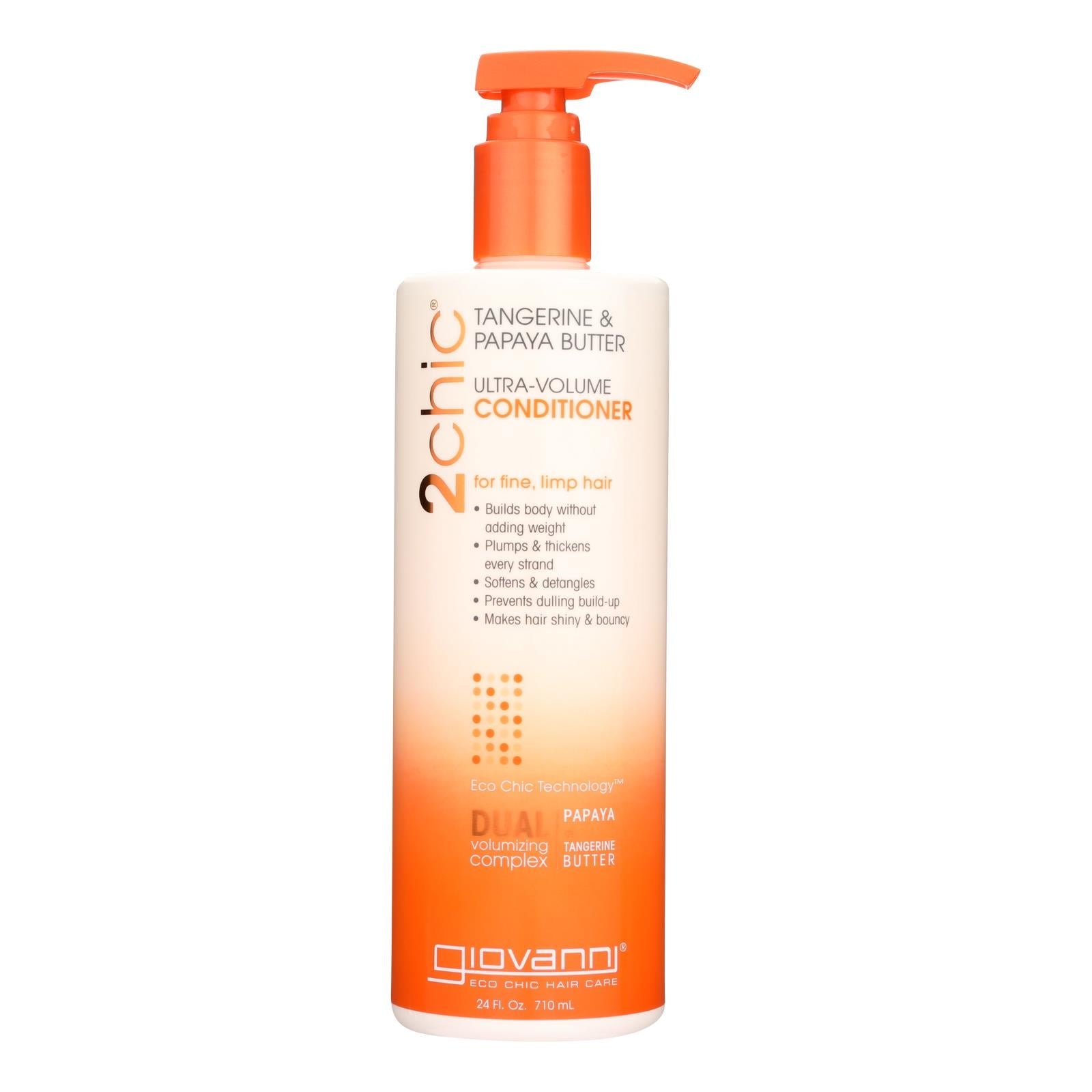 Giovanni 2chic Ultra-Volume Tangerine and Papaya Butter Conditioner, 24 fl oz
