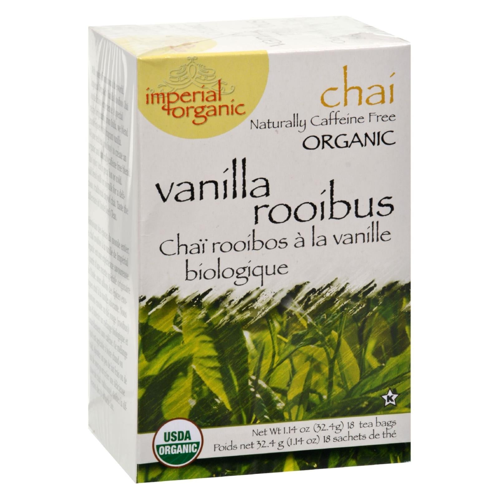 Uncle Lee's Imperial Organic Vanilla Rooibos Tea, 18-Count