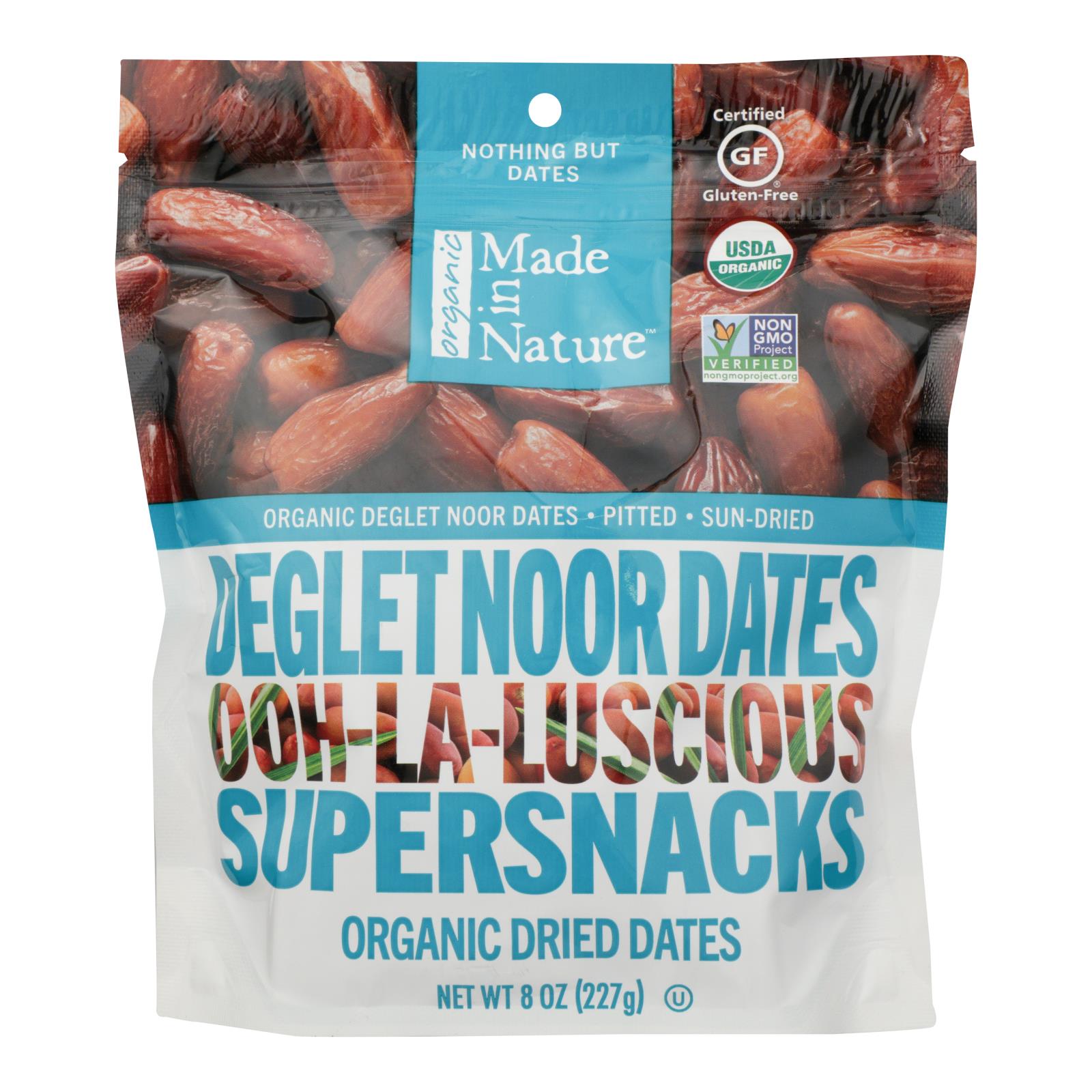 Organic No Sugar Added Noor Dates Value Pack (Pack of 6 - 8 Oz.)