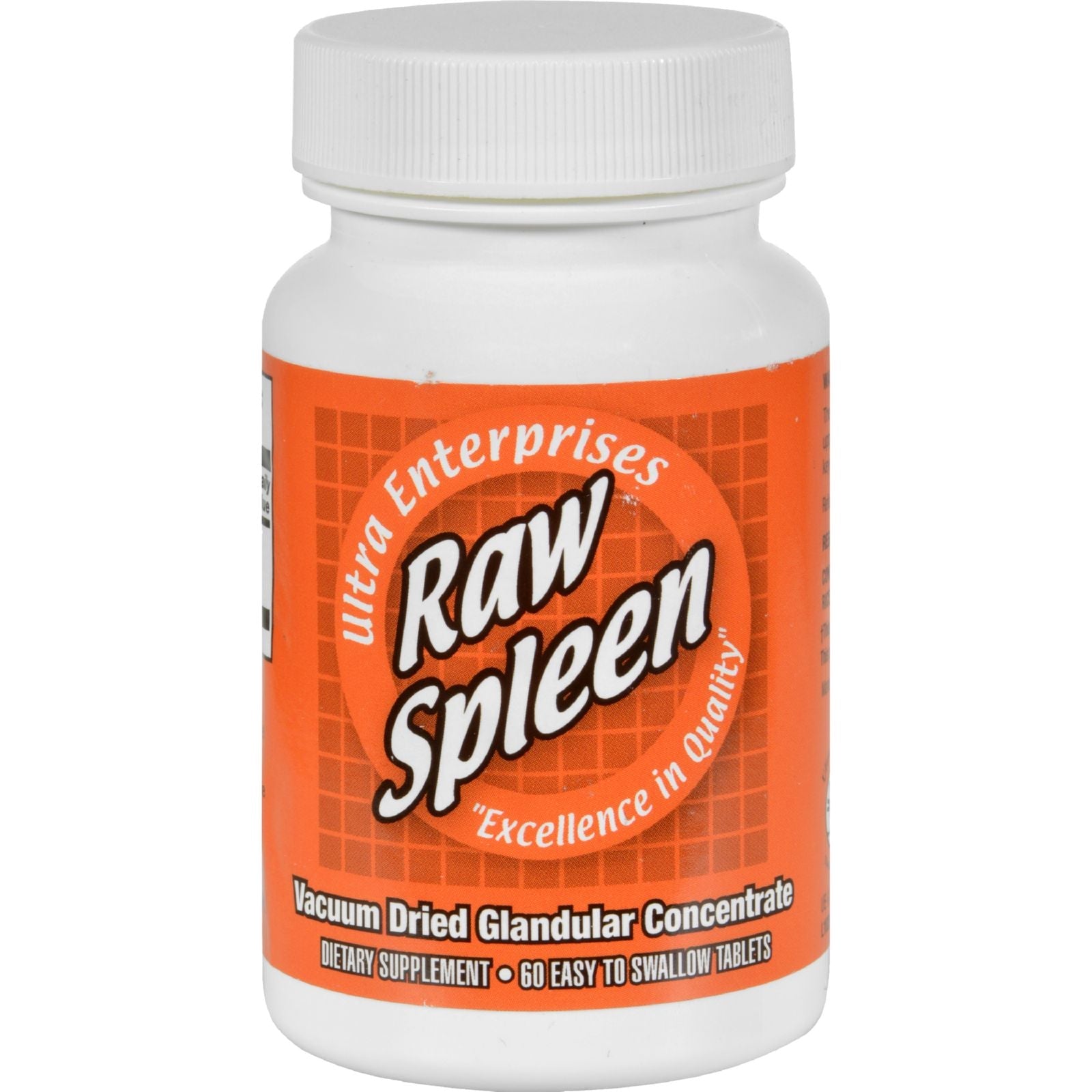 Ultra Glandulars Raw Spleen Supplement - 60 Tablets, 200mg