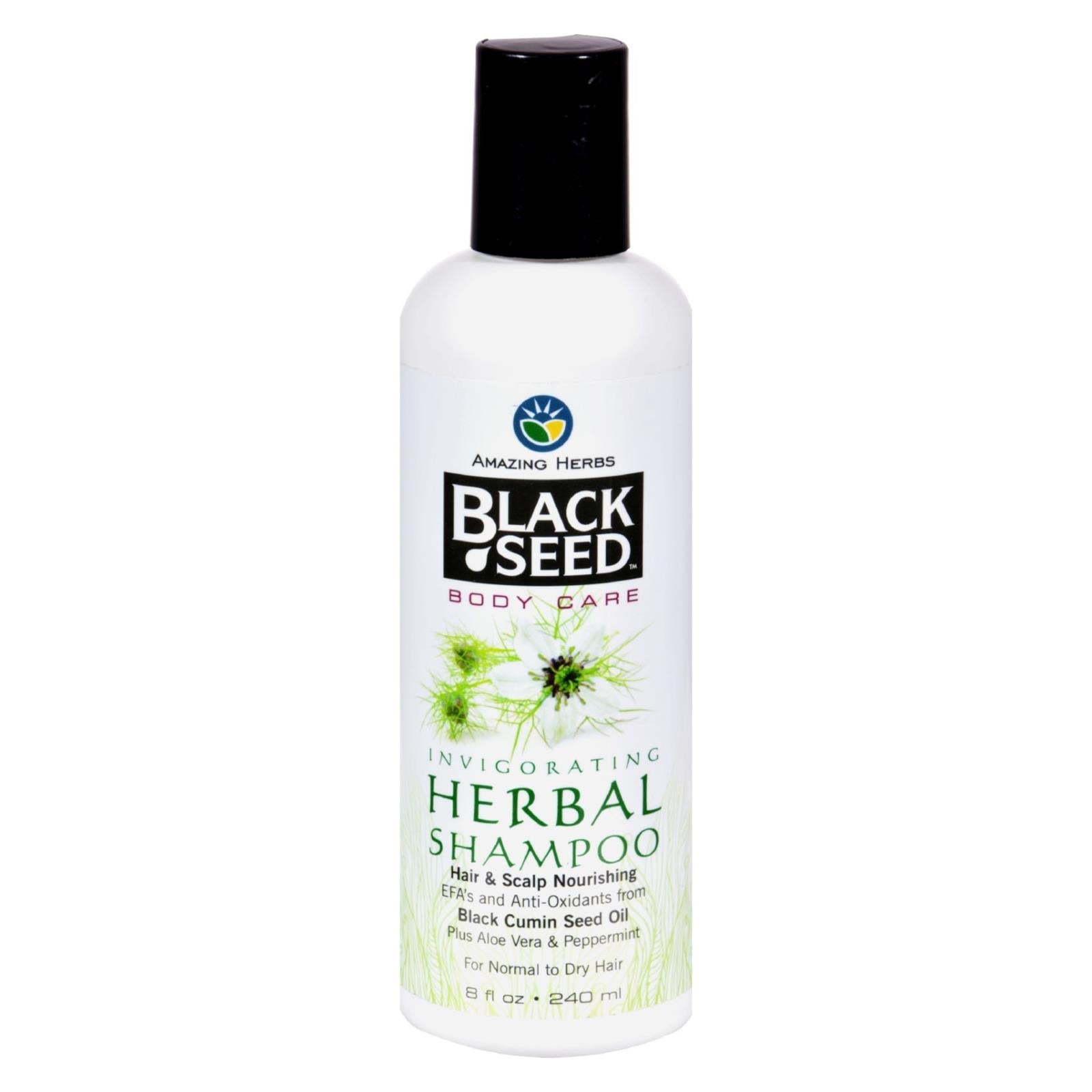 Herbal Black Seed Shampoo (8 Oz.) for Hair Growth and Dandruff Control