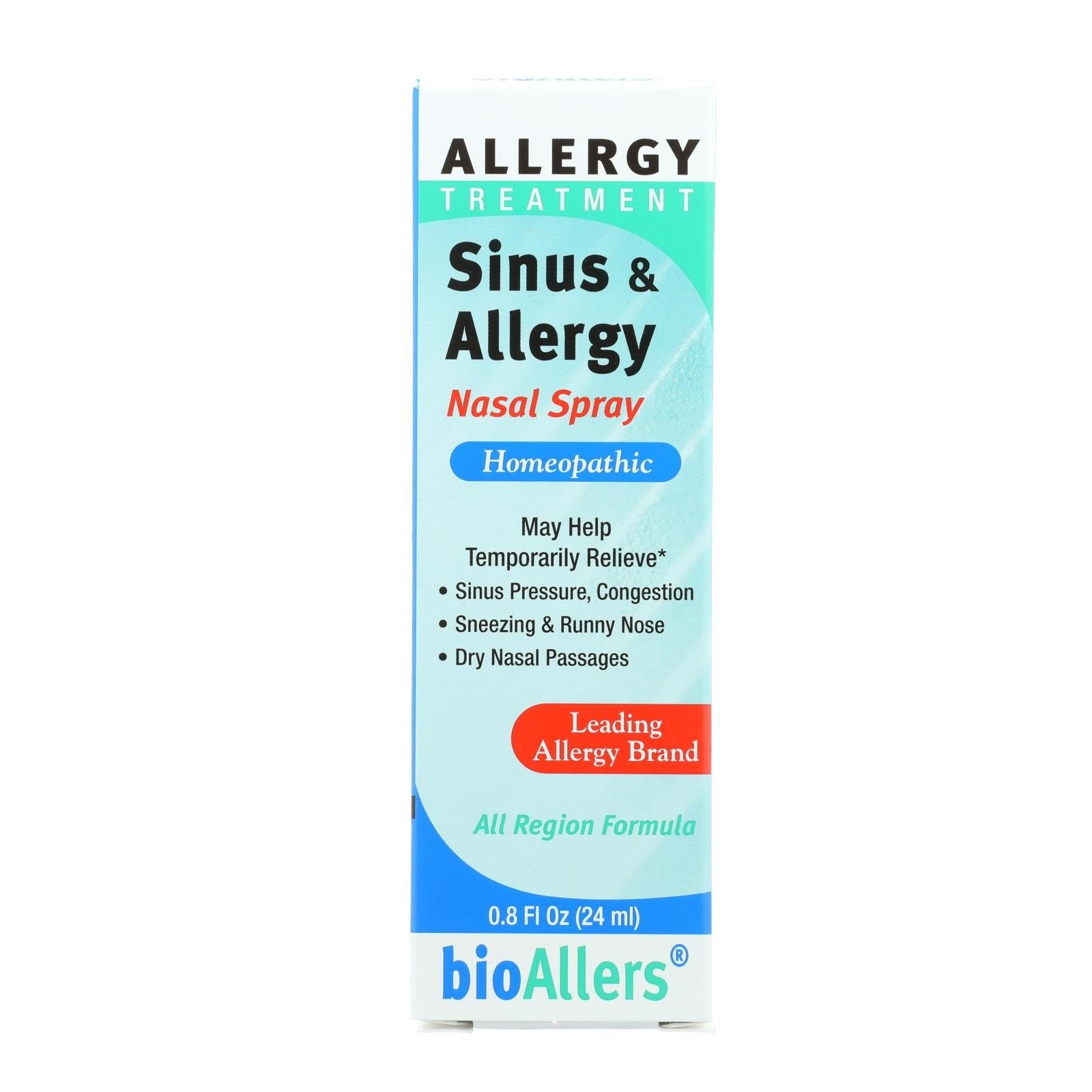 Bio-Allers Sinus and Allergy Relief Nasal Spray, 0.8 Fl Oz