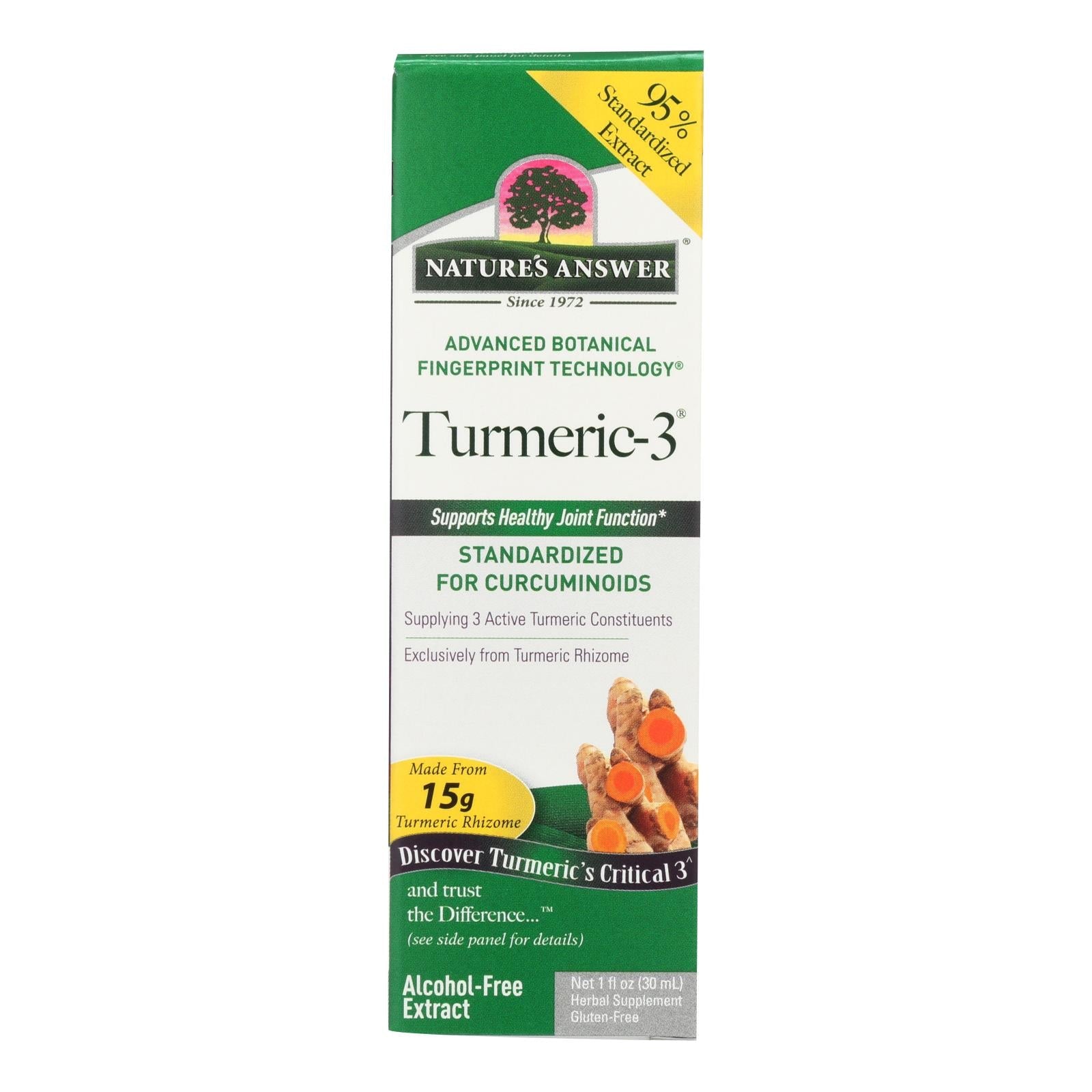 Nature's Answer Turmeric-3 Liquid, 1 Oz.