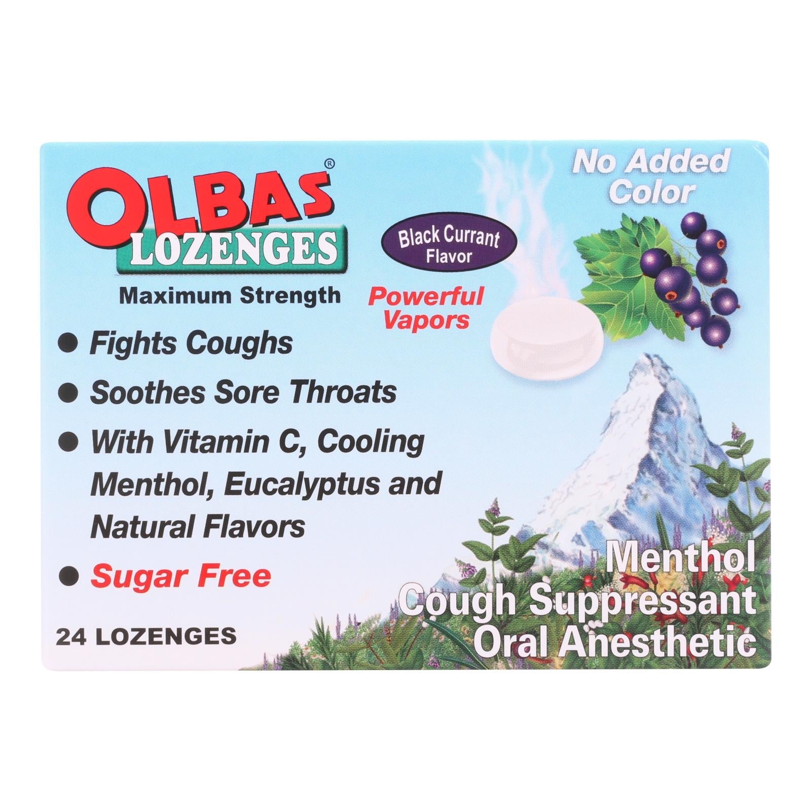 Olbas Lozenges Sugar-Free Black Currant (Pack of 12 - 24 Lozenges)