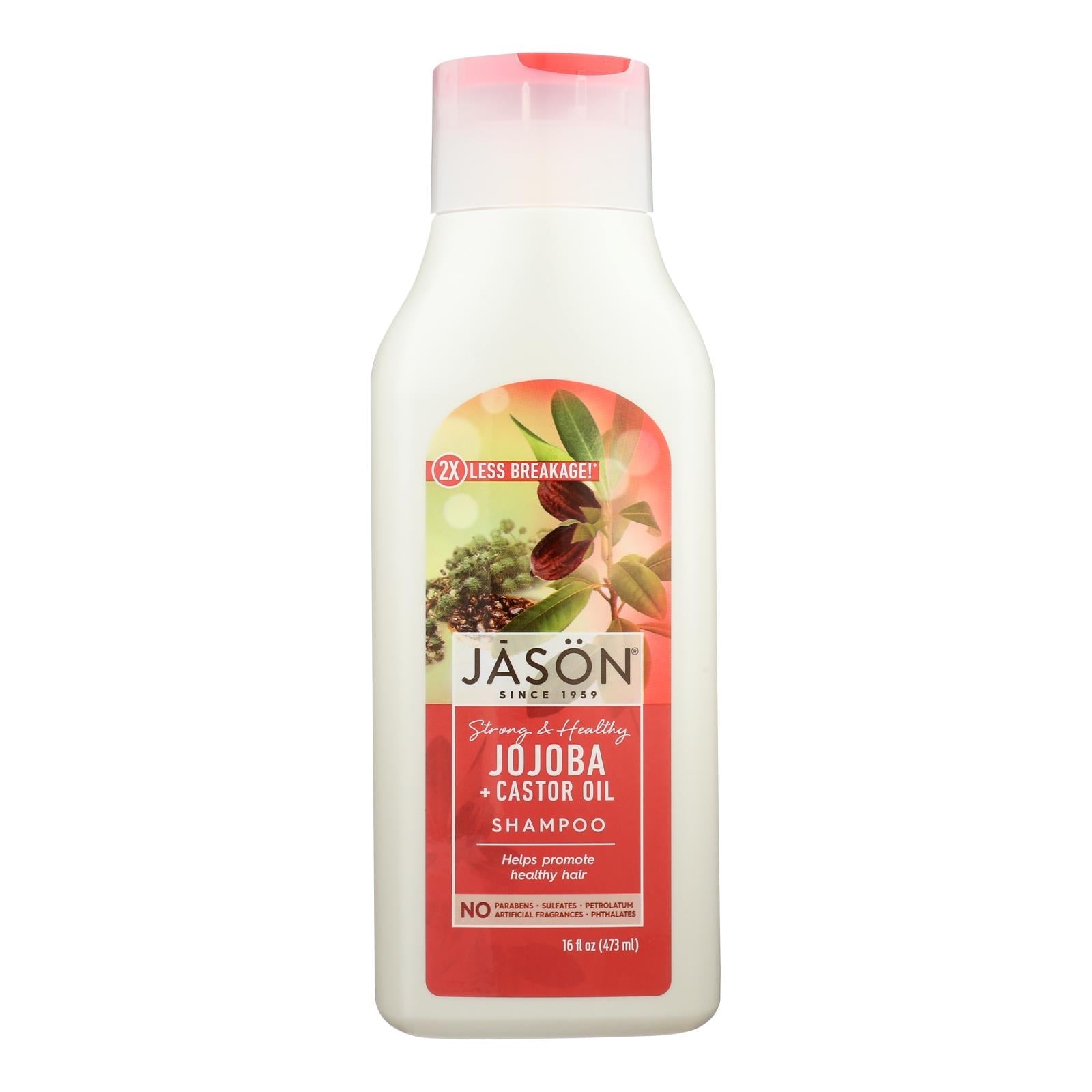 Jason Pure Natural Shampoo, Long and Strong with Jojoba (16 Fl Oz)