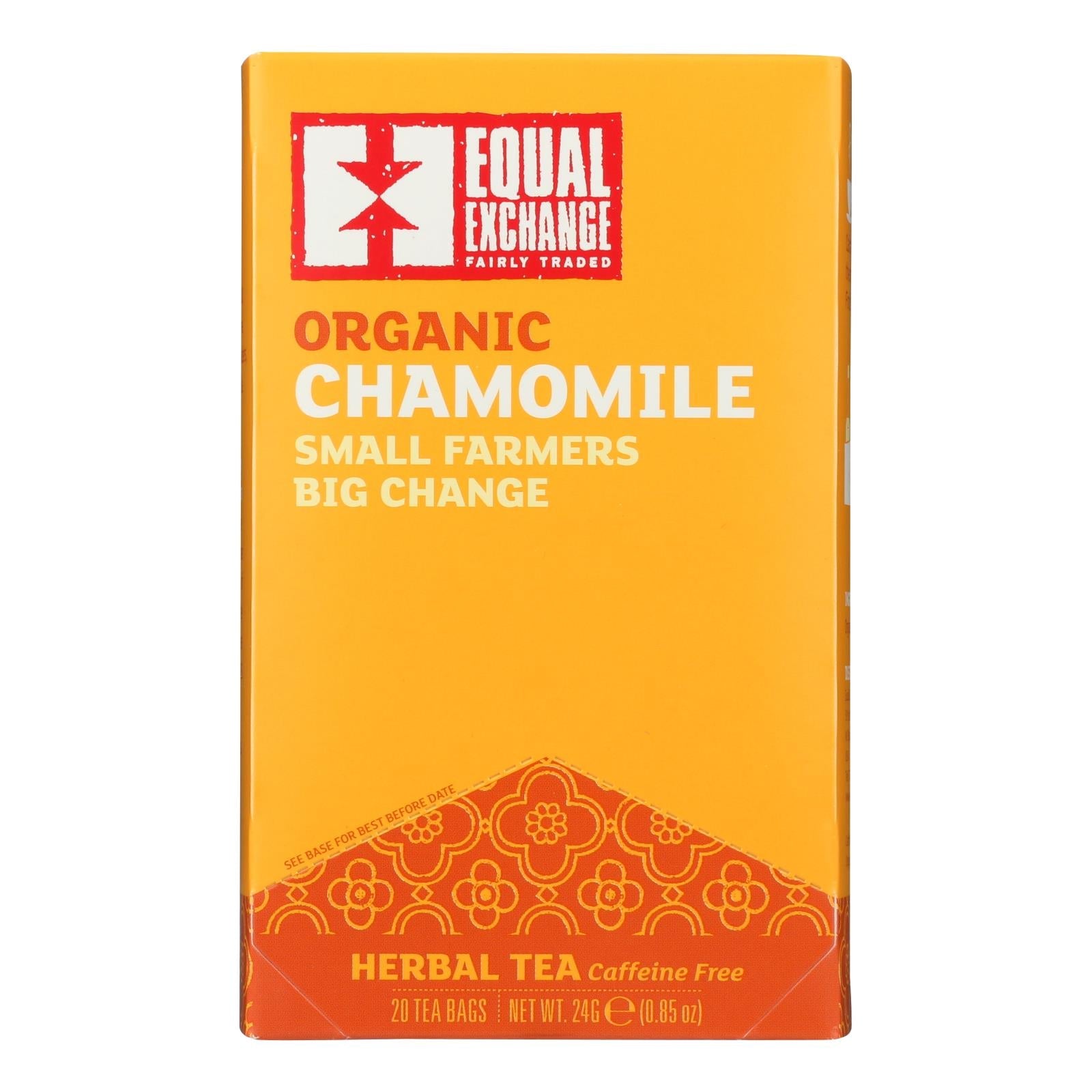 Equal Exchange Organic Chamomile Tea  | 20-Bag Packs (Pack of 6)