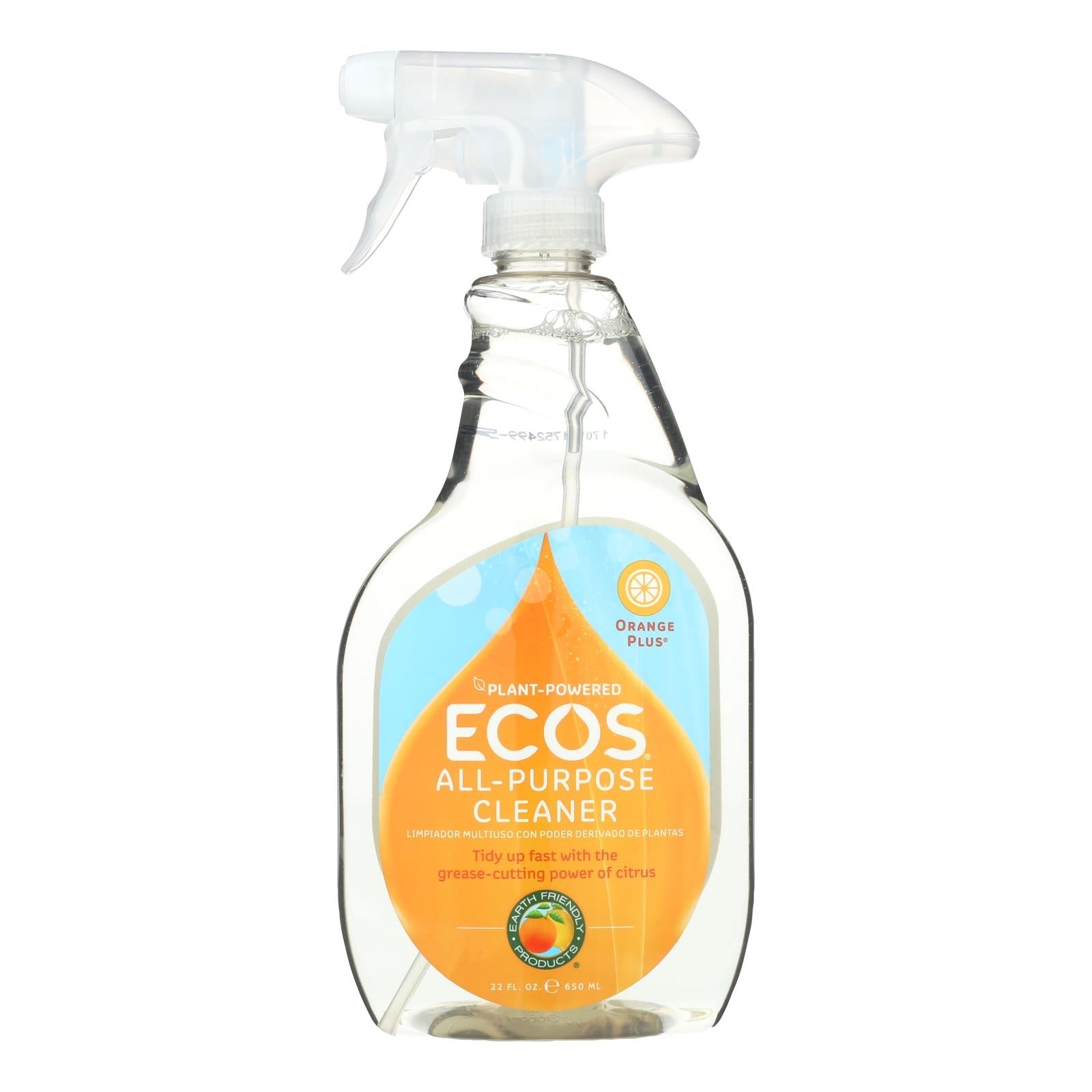 Earth-Friendly Orange Plus Cleaner Spray, 6-Pack of 22 Fl Oz Bottles