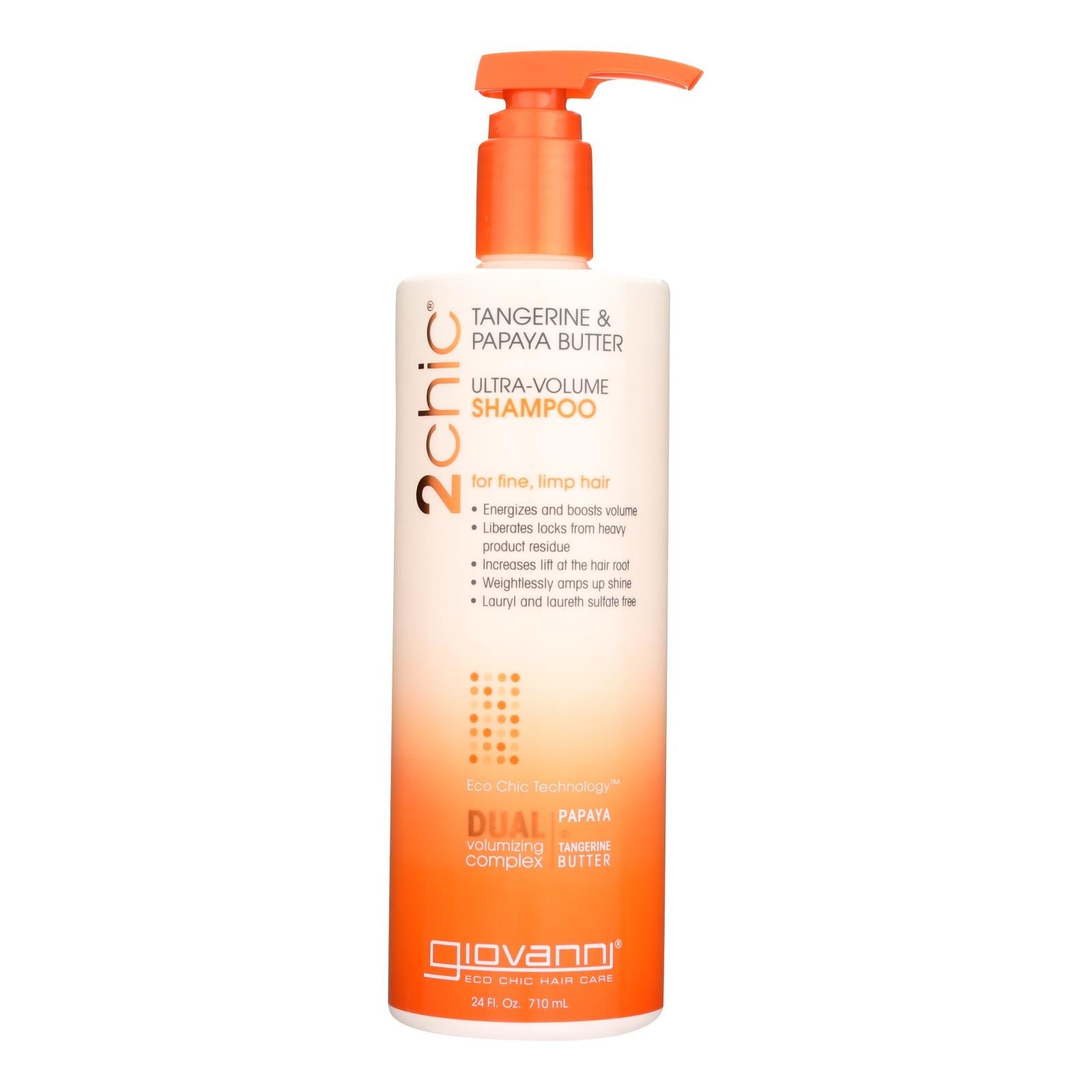 Giovanni 2chic Ultra-Volume Tangerine and Papaya Butter Shampoo 24 Fl Oz