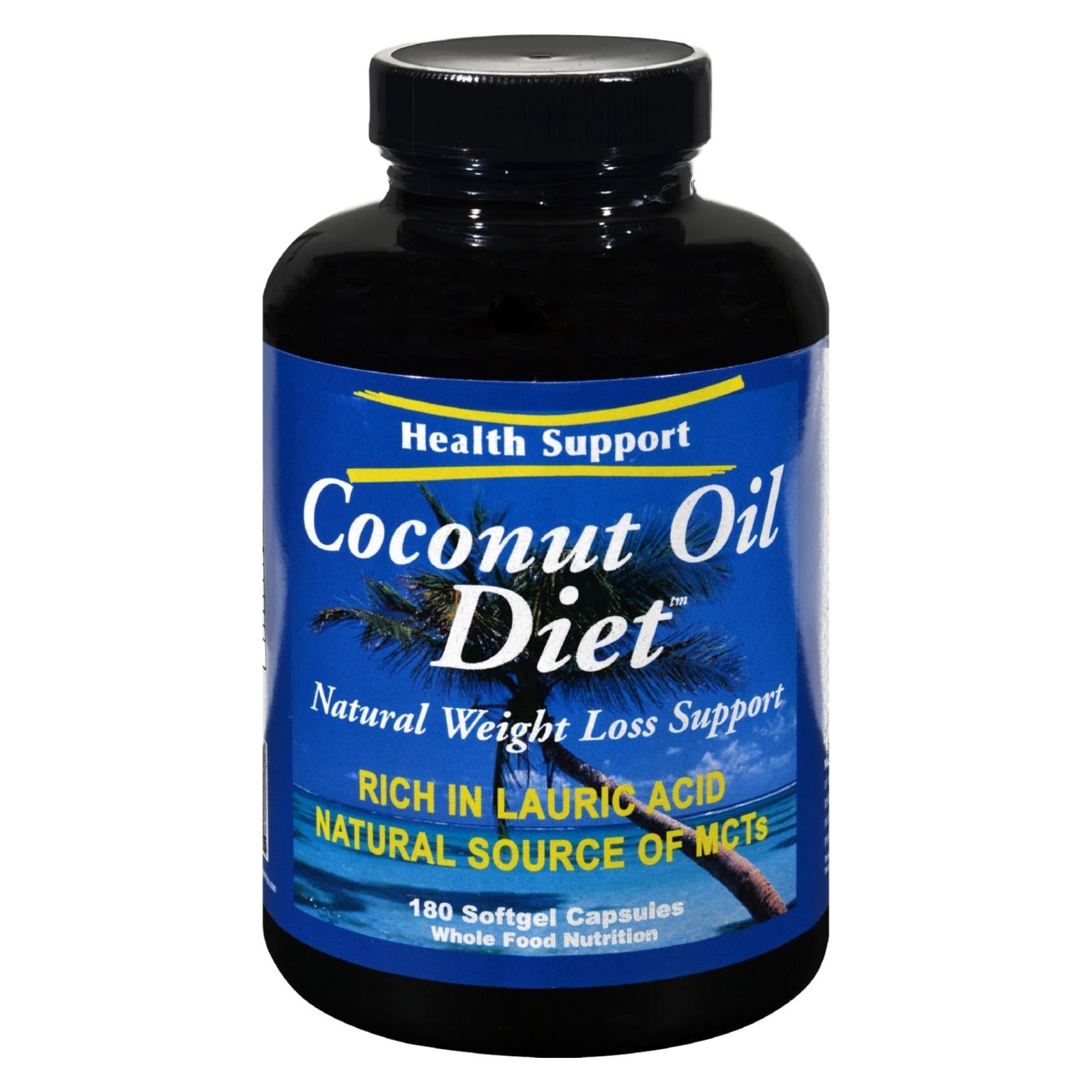 Health Support Coconut Oil Supplement - 180 Softgels
