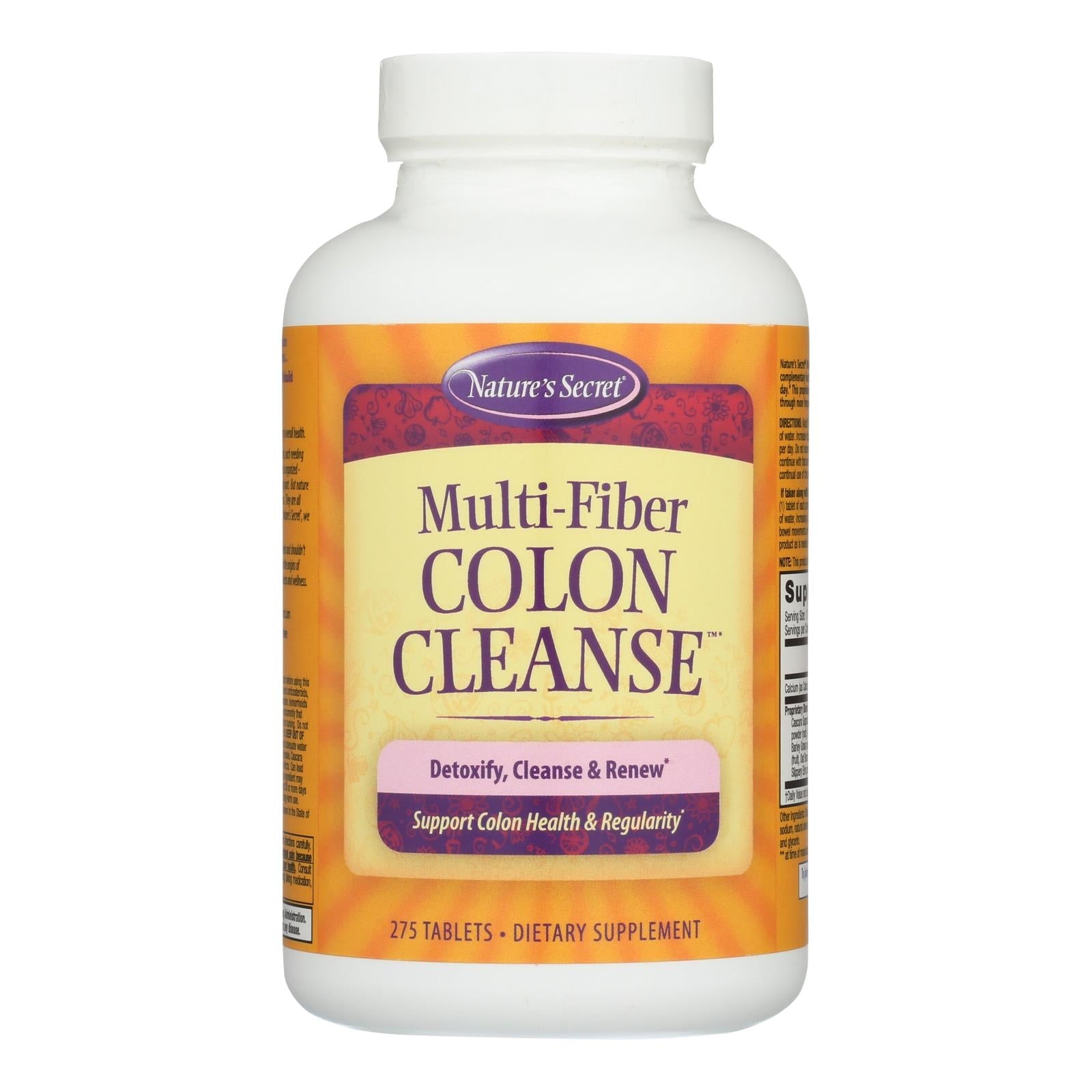 Nature's Secret Multi-Fiber Colon Cleanse, 275 Tablets