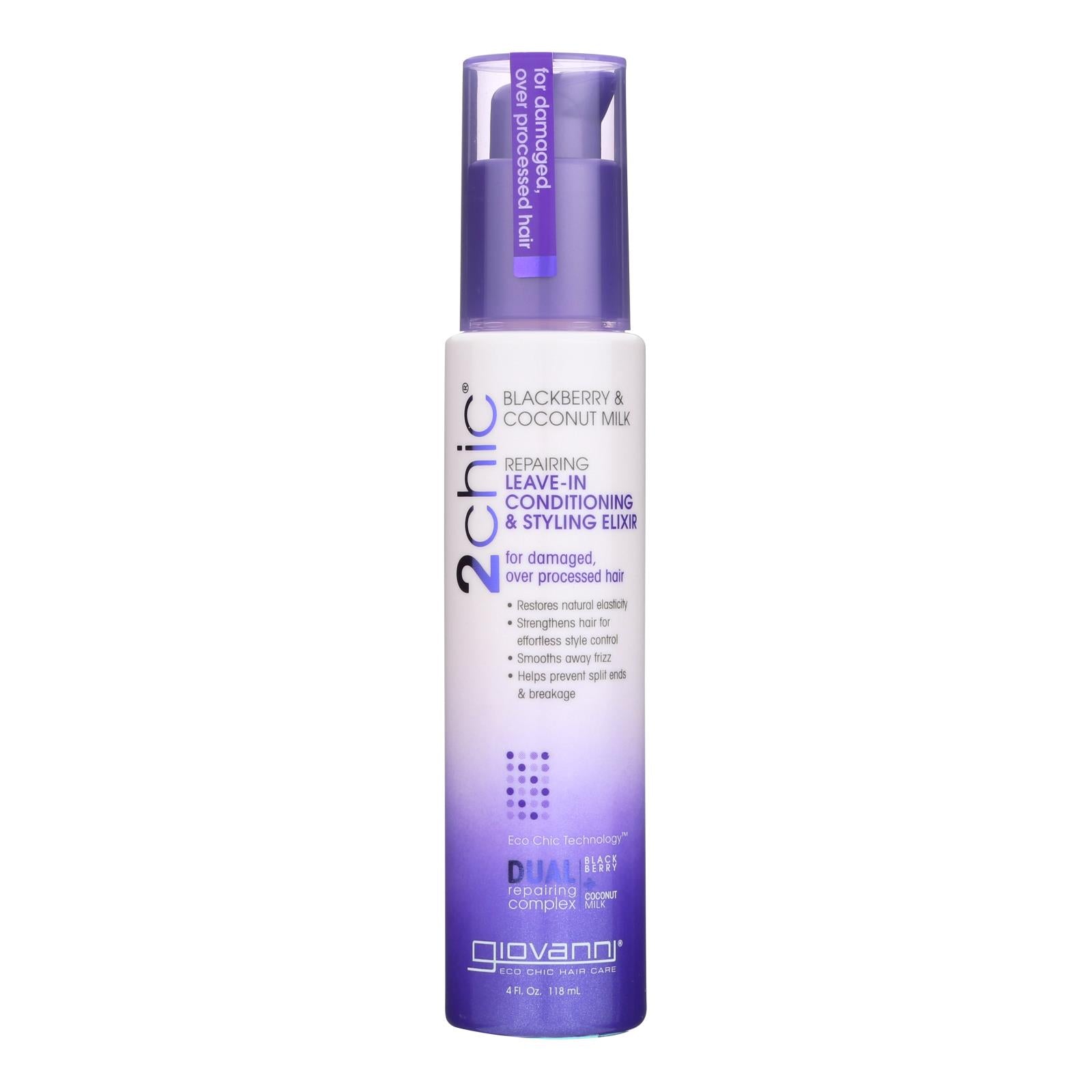 Giovanni Blackberry Coconut Repair Leave-in Conditioner Elixir - 4 Oz