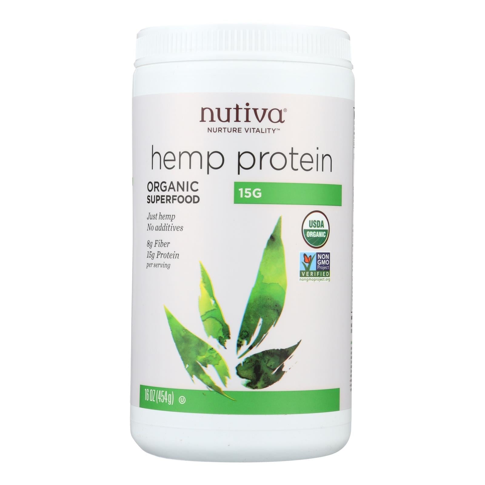 Nutiva Organic Hemp Protein Powder, 16 Oz