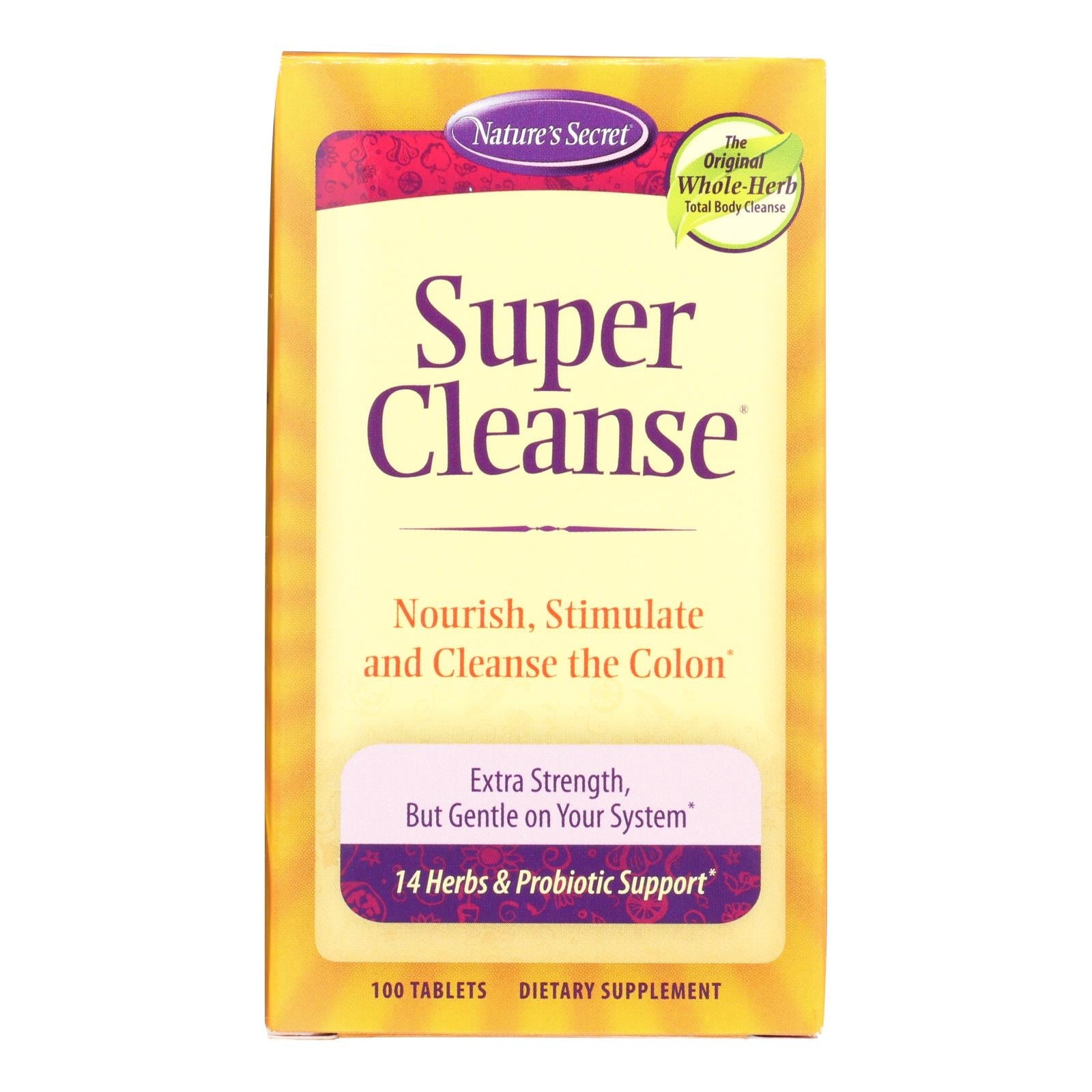 Nature's Secret Super Cleanse: 100-Tablet Pack