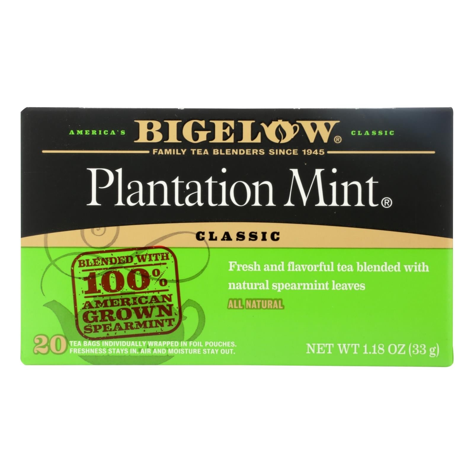 Bigelow Perfectly Mint Tea Bags, Pack of 6 (20 Bags Each)