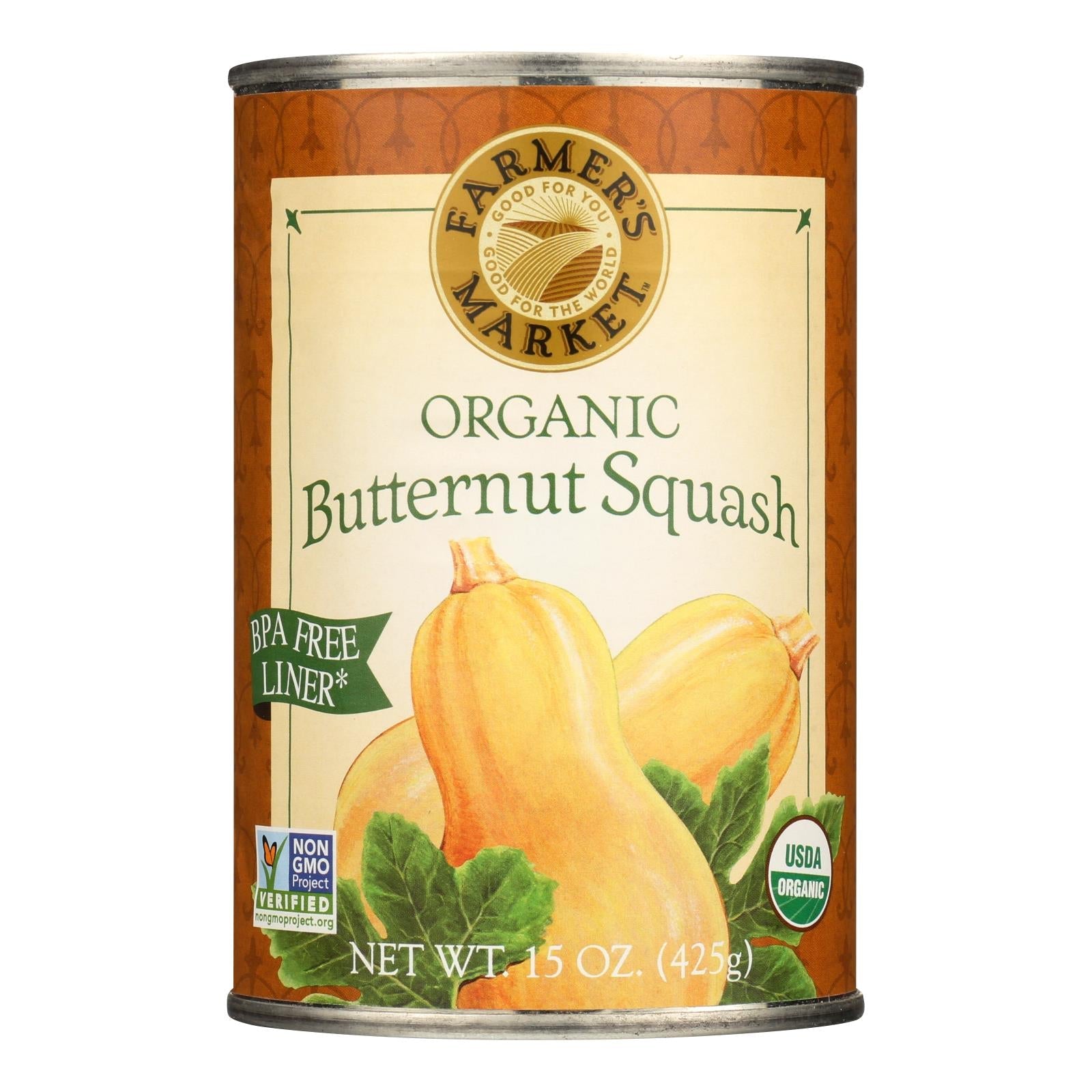 Farmer's Market Organic Butternut Squash, 15 Oz., 12-Pack