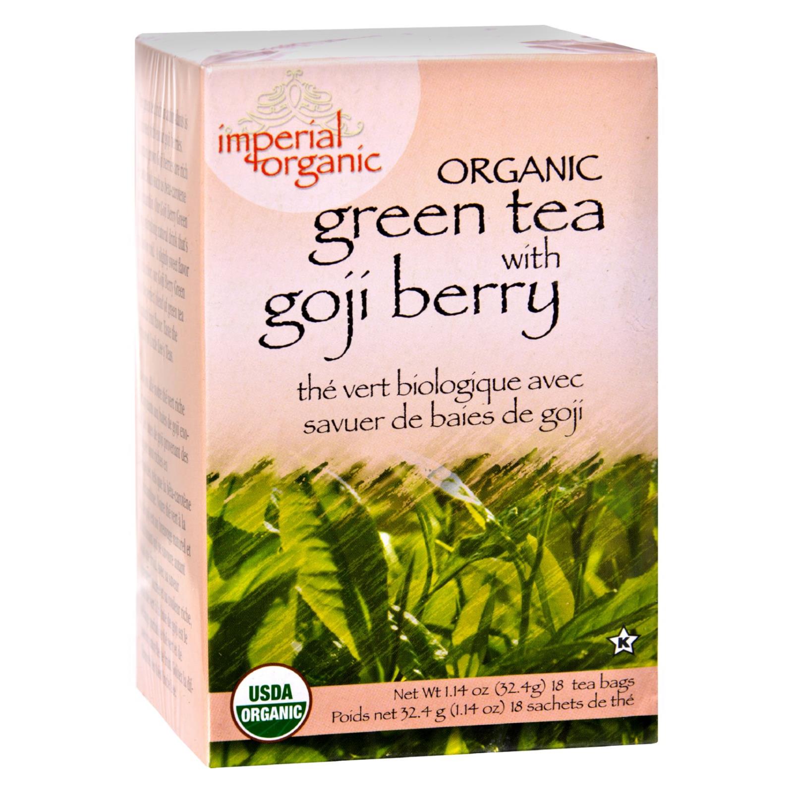 Uncle Lee's Imperial Organic Green Tea with Goji Berry, 18-Count Tea Bags