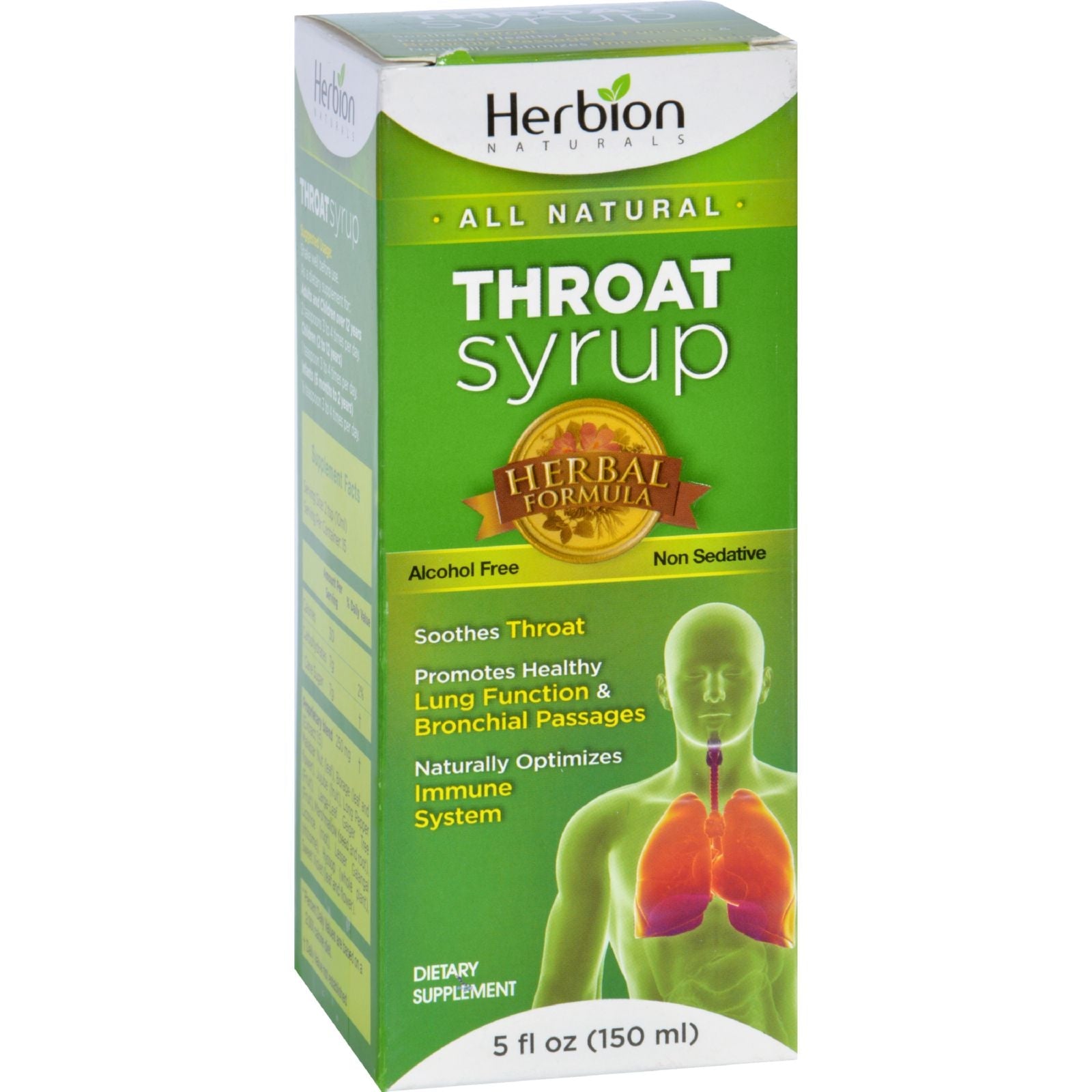 Herbion Naturals Throat Syrup - All Natural, 5 Oz.