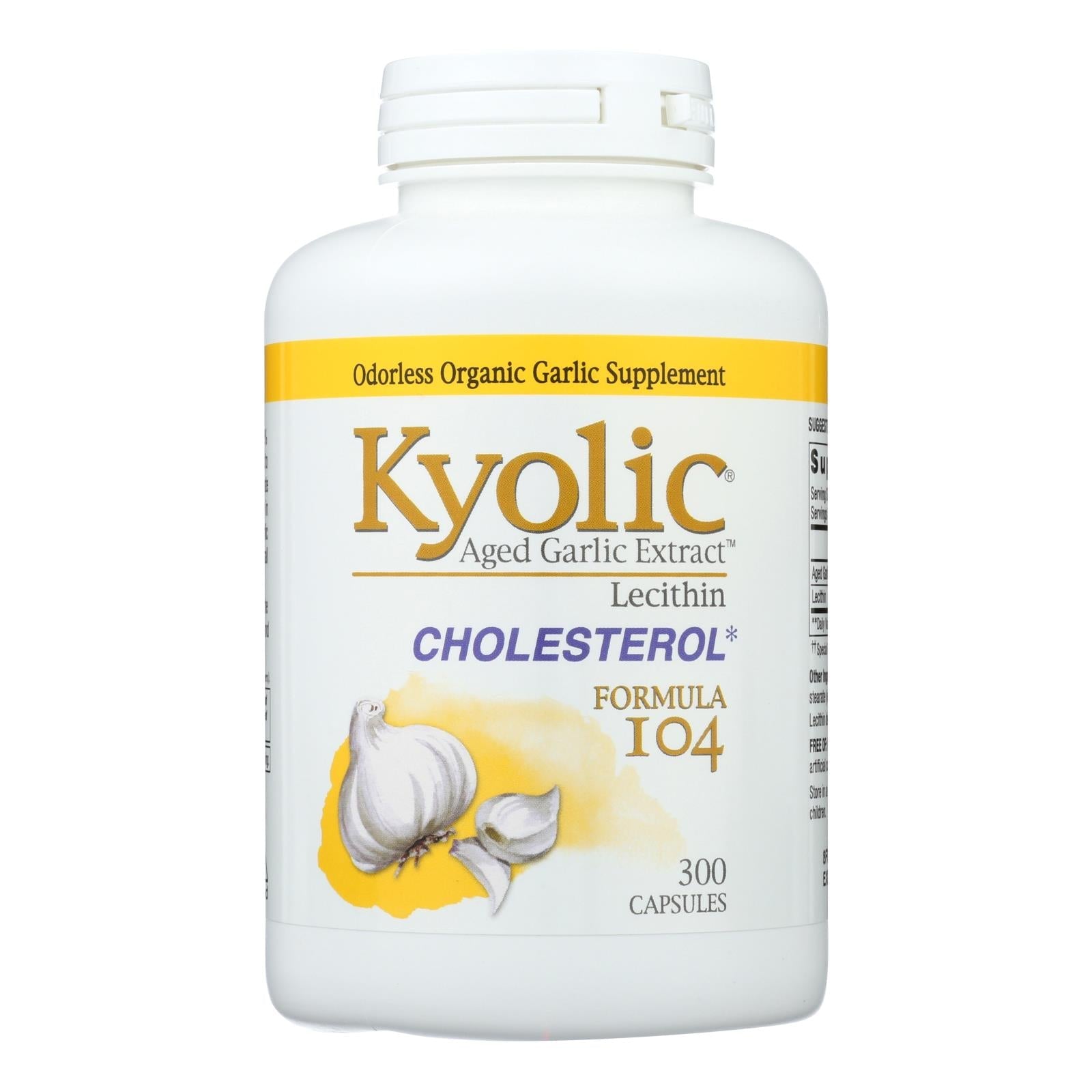 Kyolic Aged Garlic Extract Cholesterol Formula 104 (300 Capsules)