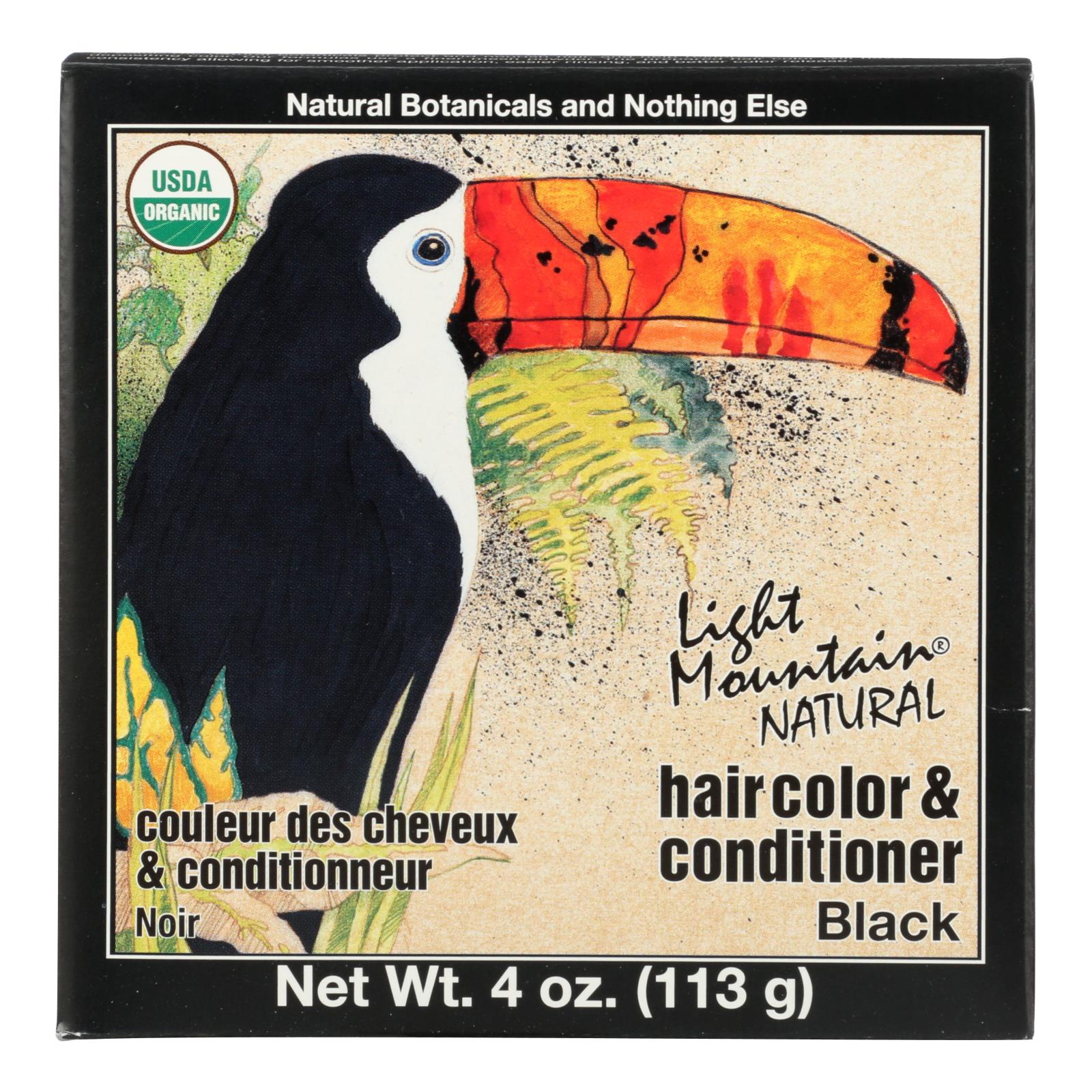 Light Mountain Organic Black Hair Color & Conditioner (4 Oz.)