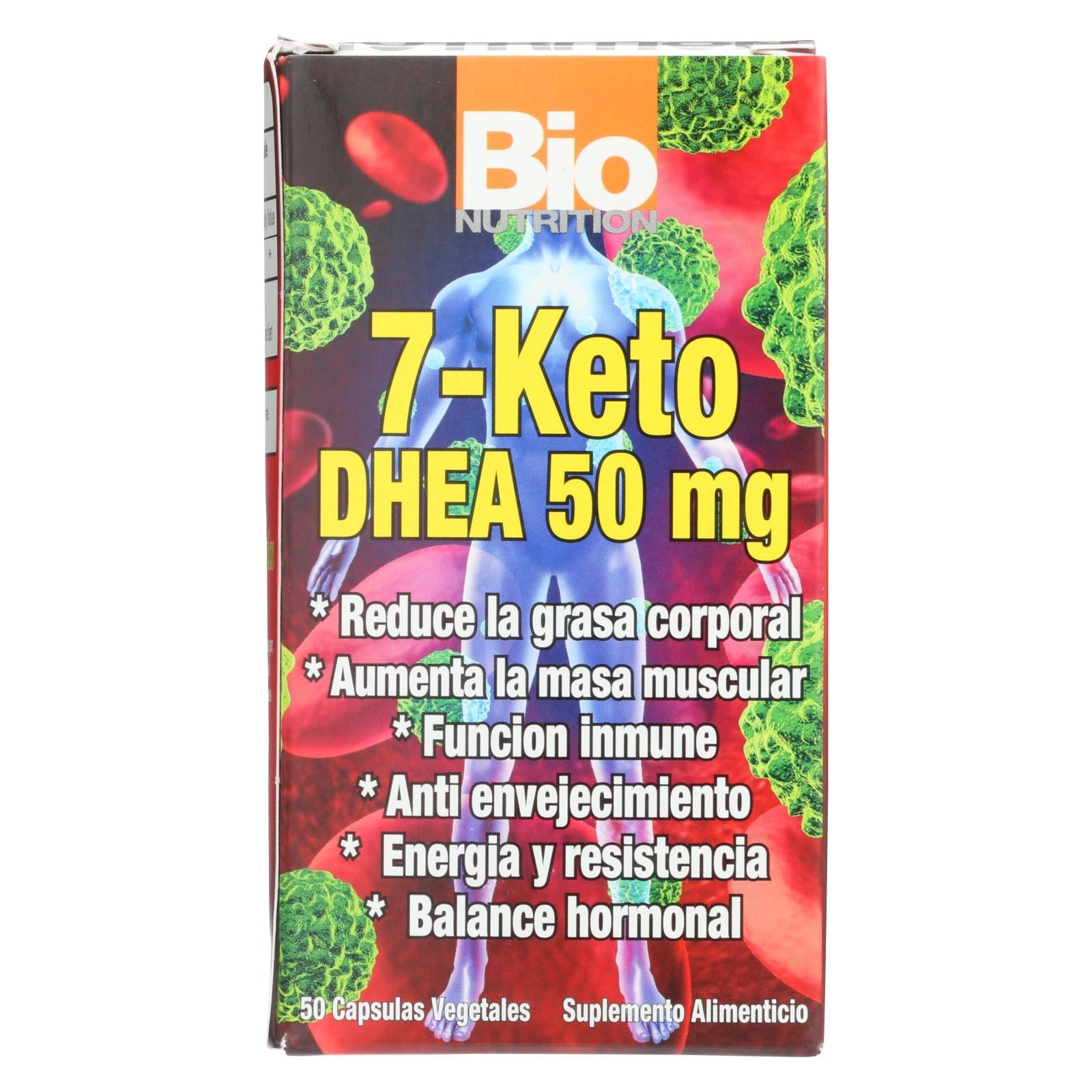 Bio Nutrition 50mg 7-Keto DHEA Vegetarian Capsules, 50 Count