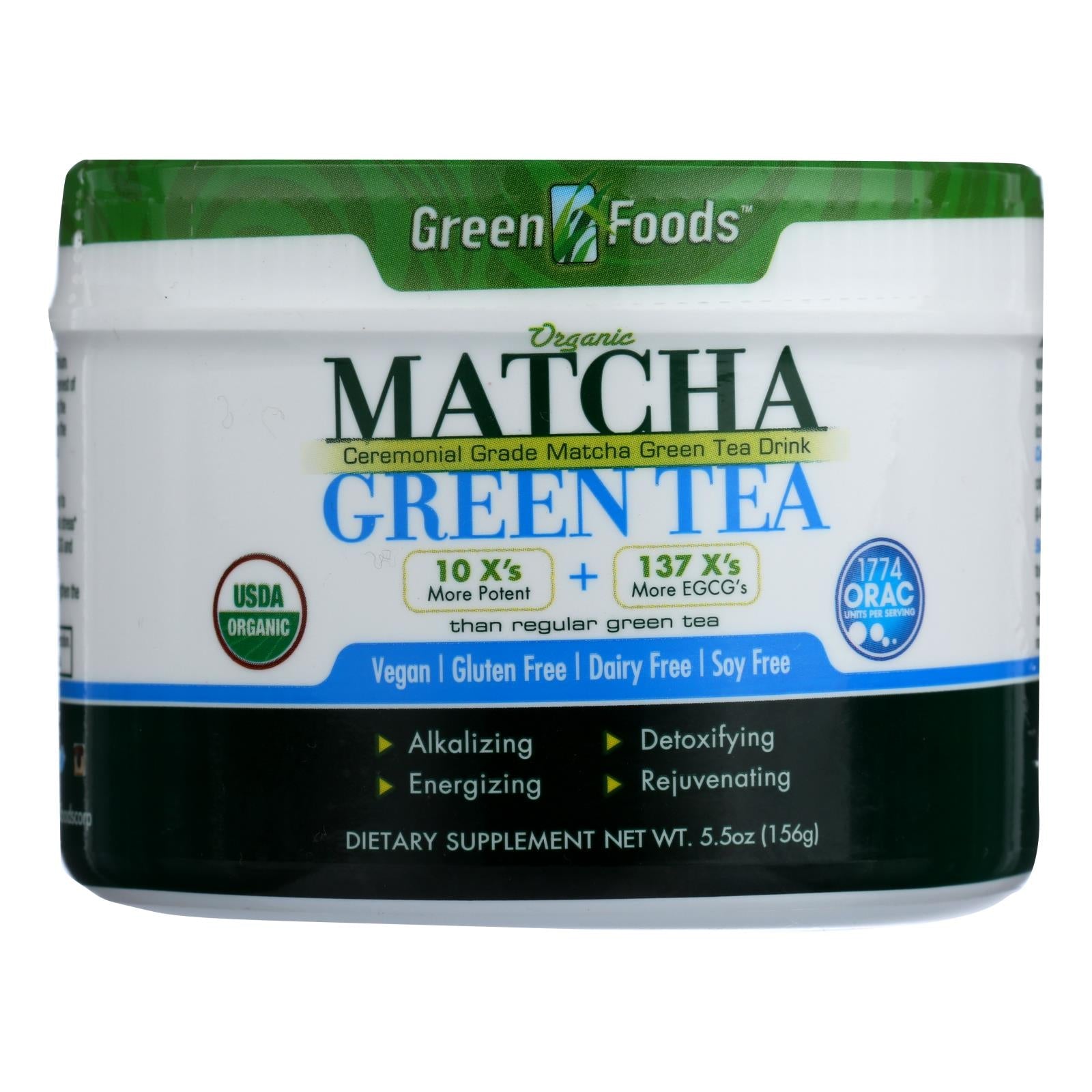 Green Foods Organic Matcha Green Tea | Pack of 5.5 Oz.