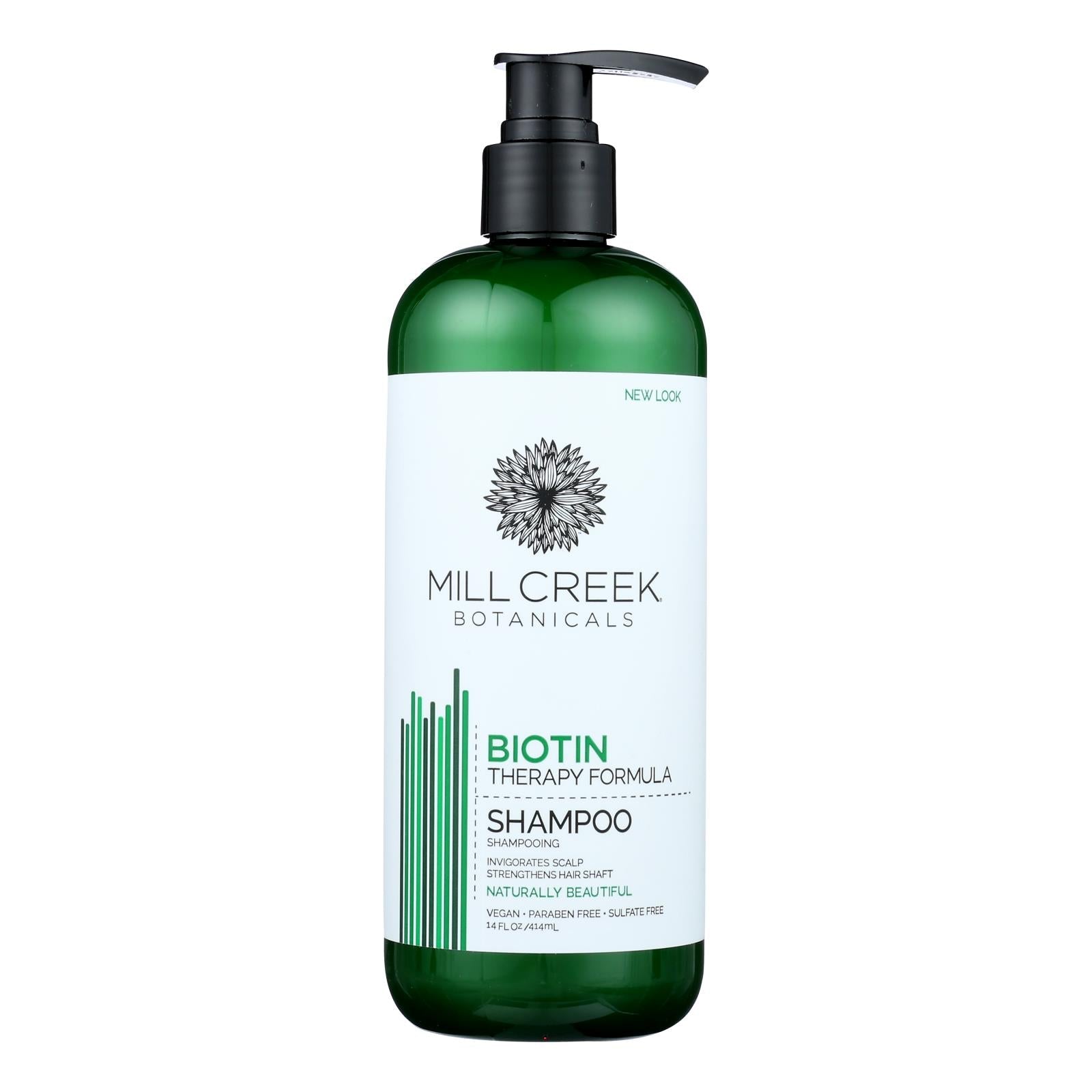 Mill Creek Botanicals Biotin Shampoo for Hair Growth & Thickness (14 Fl. Oz.)