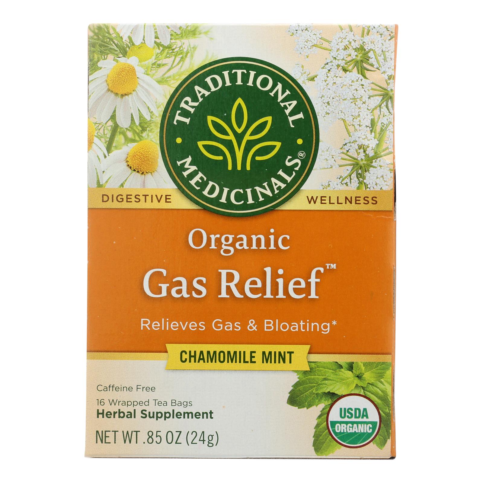 Traditional Medicinals Organic Gas Relief Tea (6 x 16 Bags)