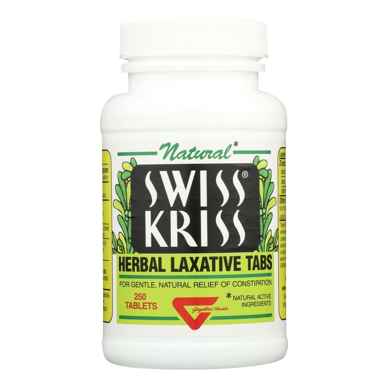 Swiss Kriss Herbal Laxative Tablets (250 Each)