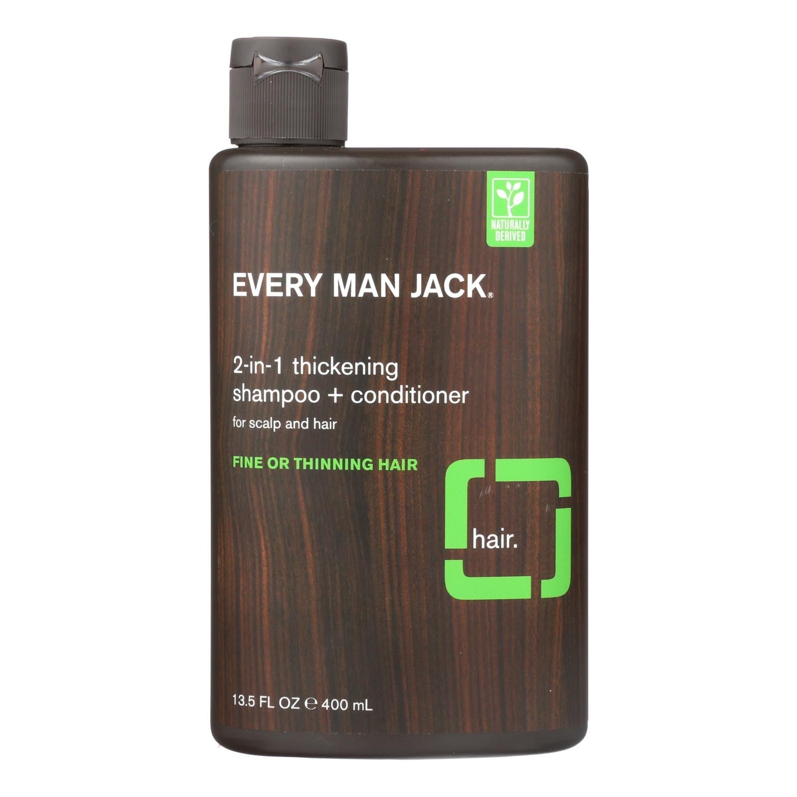 Every Man Jack Thickening 2-in-1 Shampoo Plus Conditioner for Fine or Thinning Hair - 13.5 Oz.