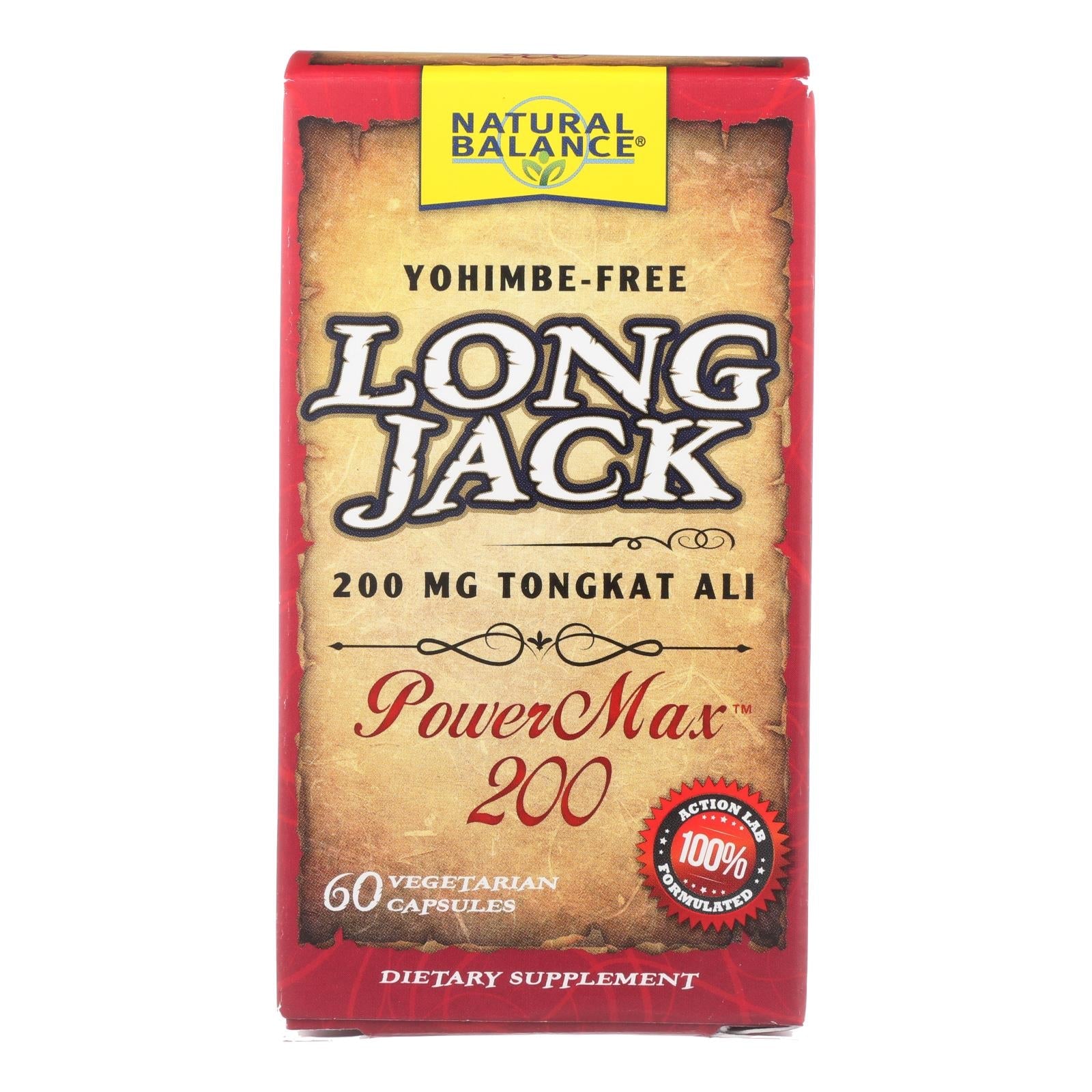 Natural Balance LongJack PowerMax Energy Support (Pack of 60 Capsules)