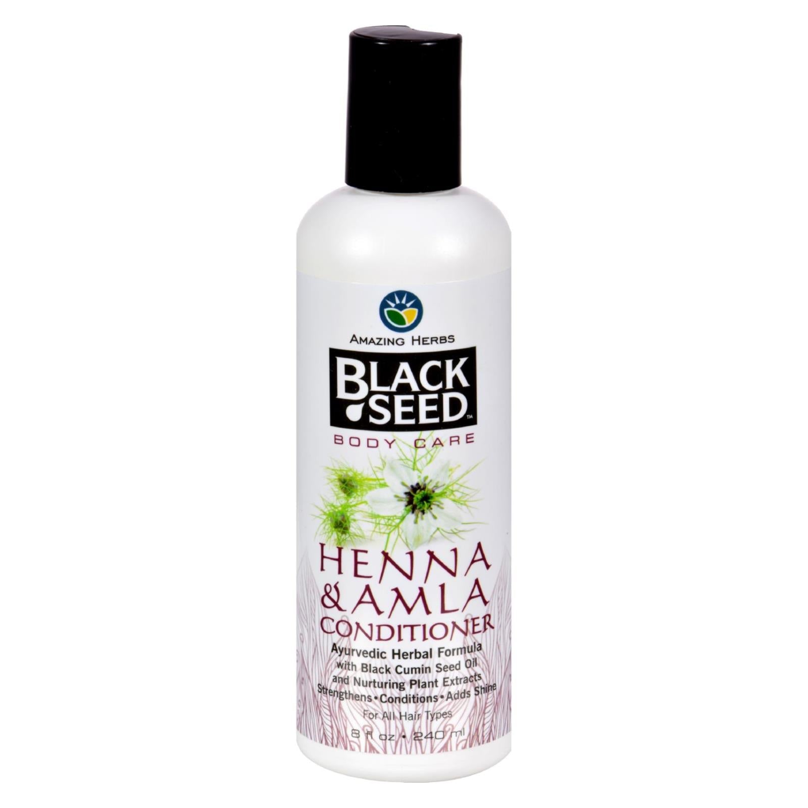 Black Seed Conditioner with Henna and Amla for Nourished Hair, 8 oz.