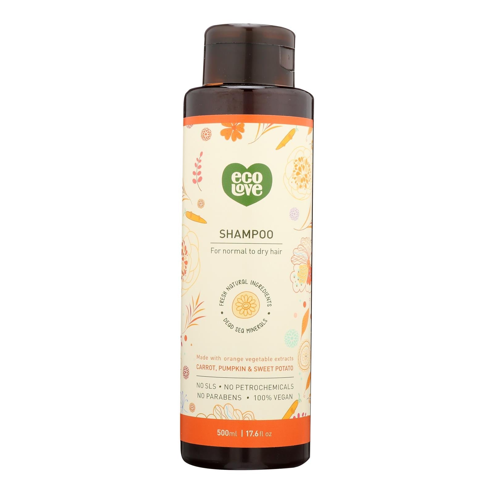 Ecolove Orange Veg Shampoo for Normal & Dry Hair, 17.6 Fl Oz