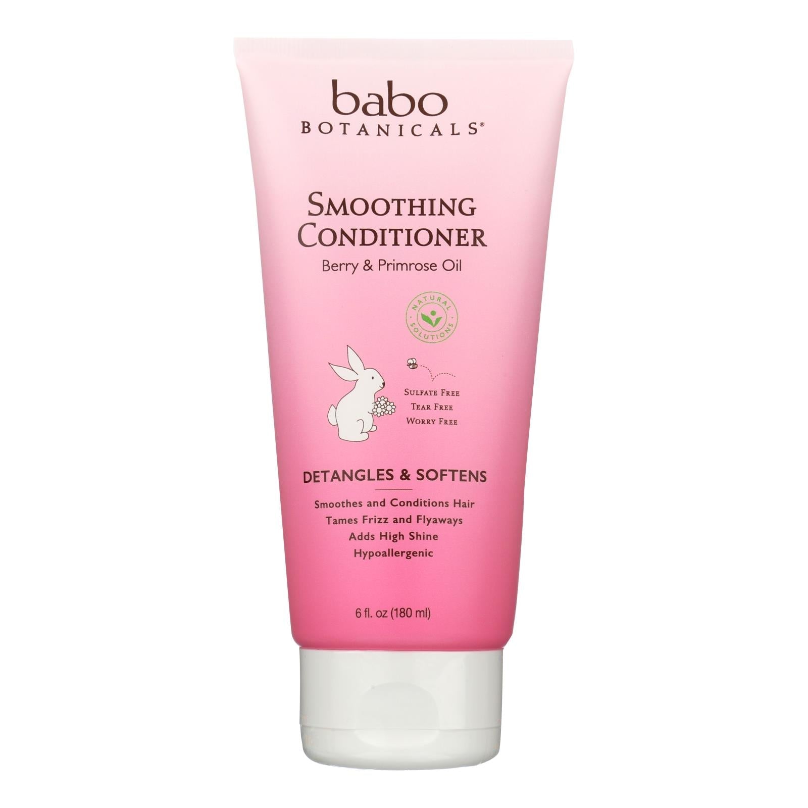 Babo Botanicals Detangling Conditioner - Smooths Tangles with Berry Primrose Extract (6 Oz.)