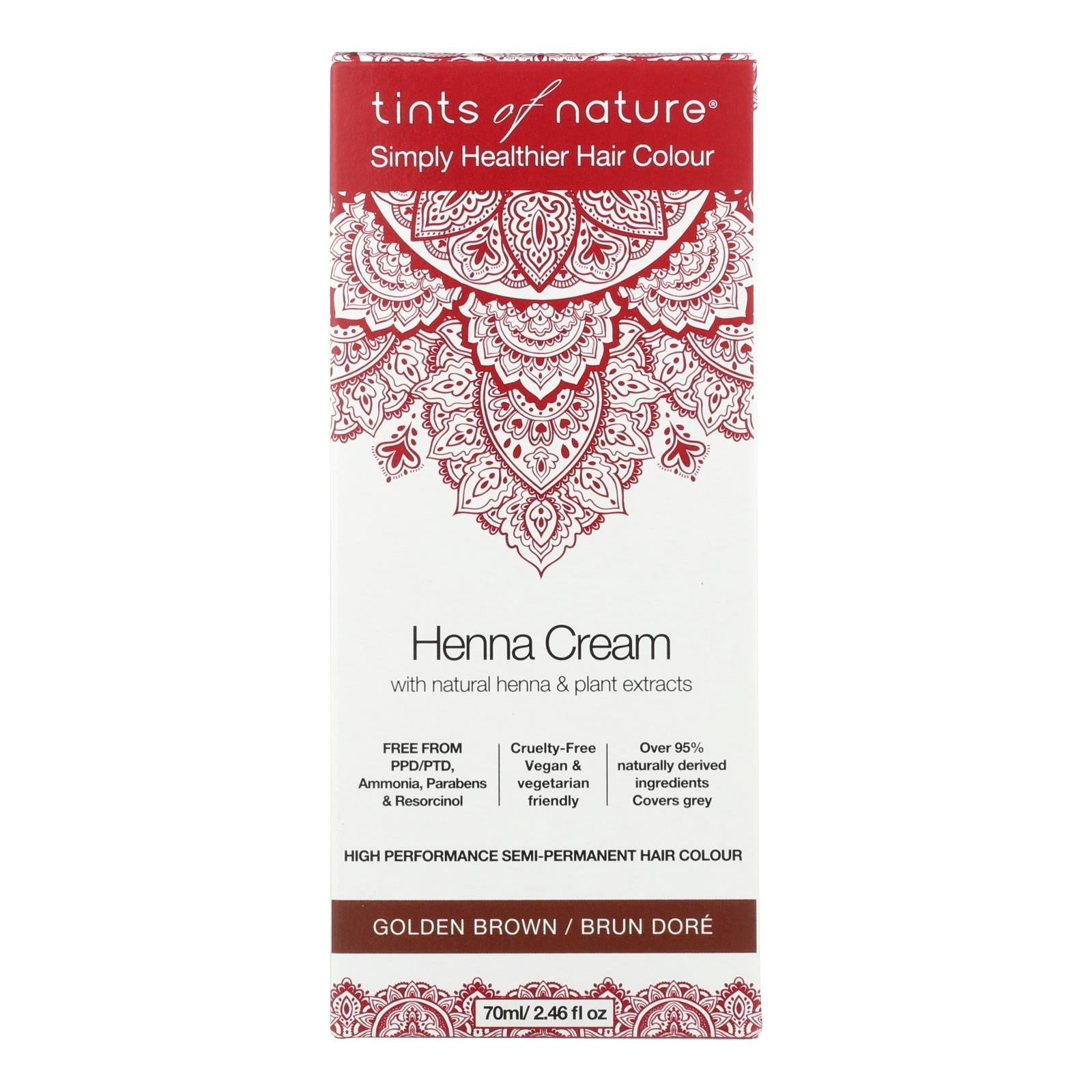 Tints Of Naturá Henna Cream Golden Brown, 2.46 Fl Oz
