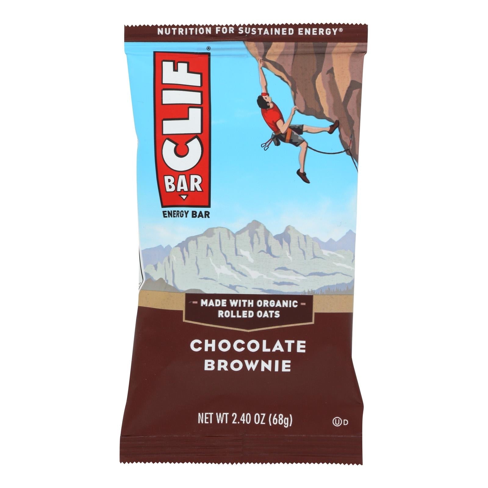 Clif Bar Organic Chocolate Brownie 12-Pack, 2.4 Oz Each