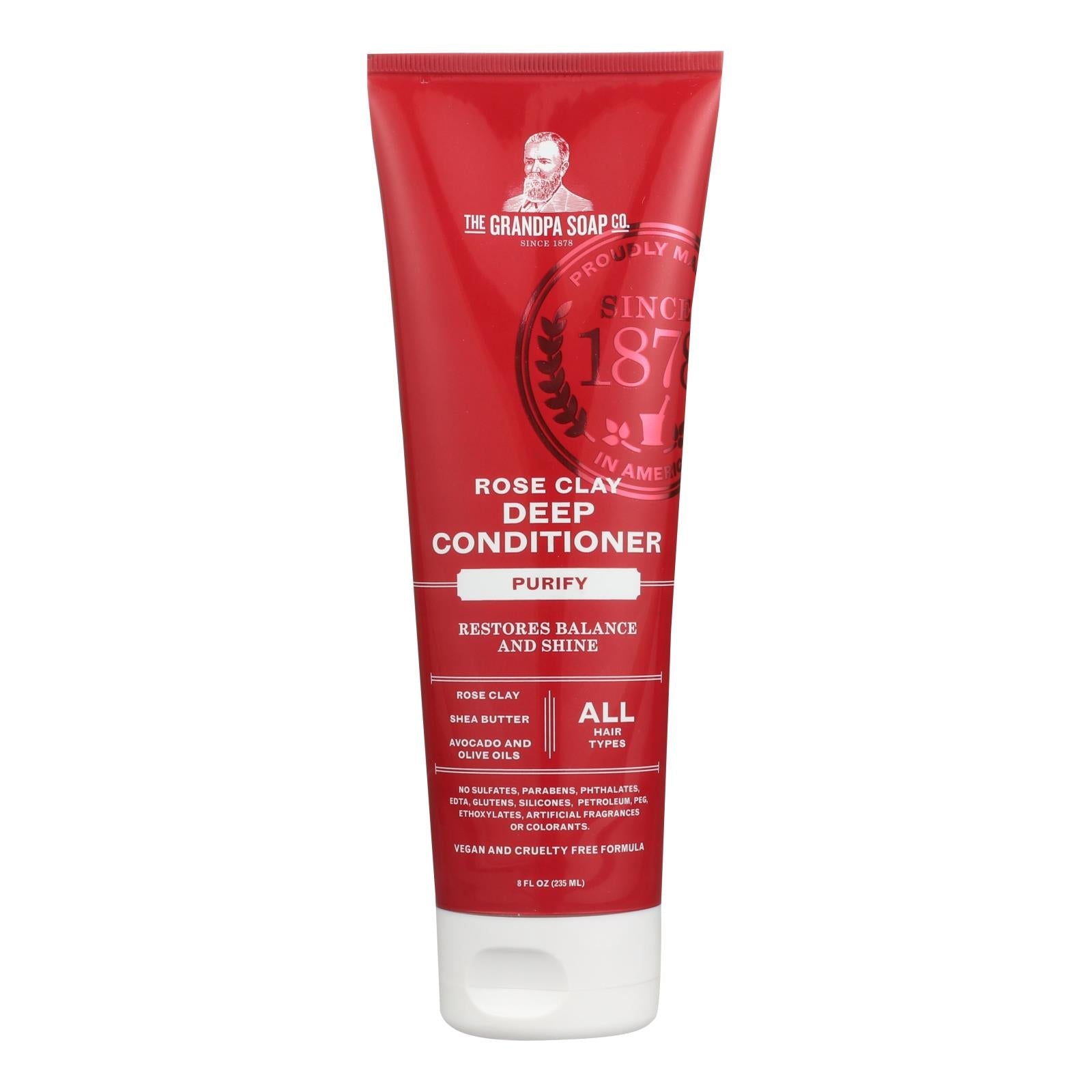 Grandpa's Rose Clay Deep Conditioner, 8 Fl Oz