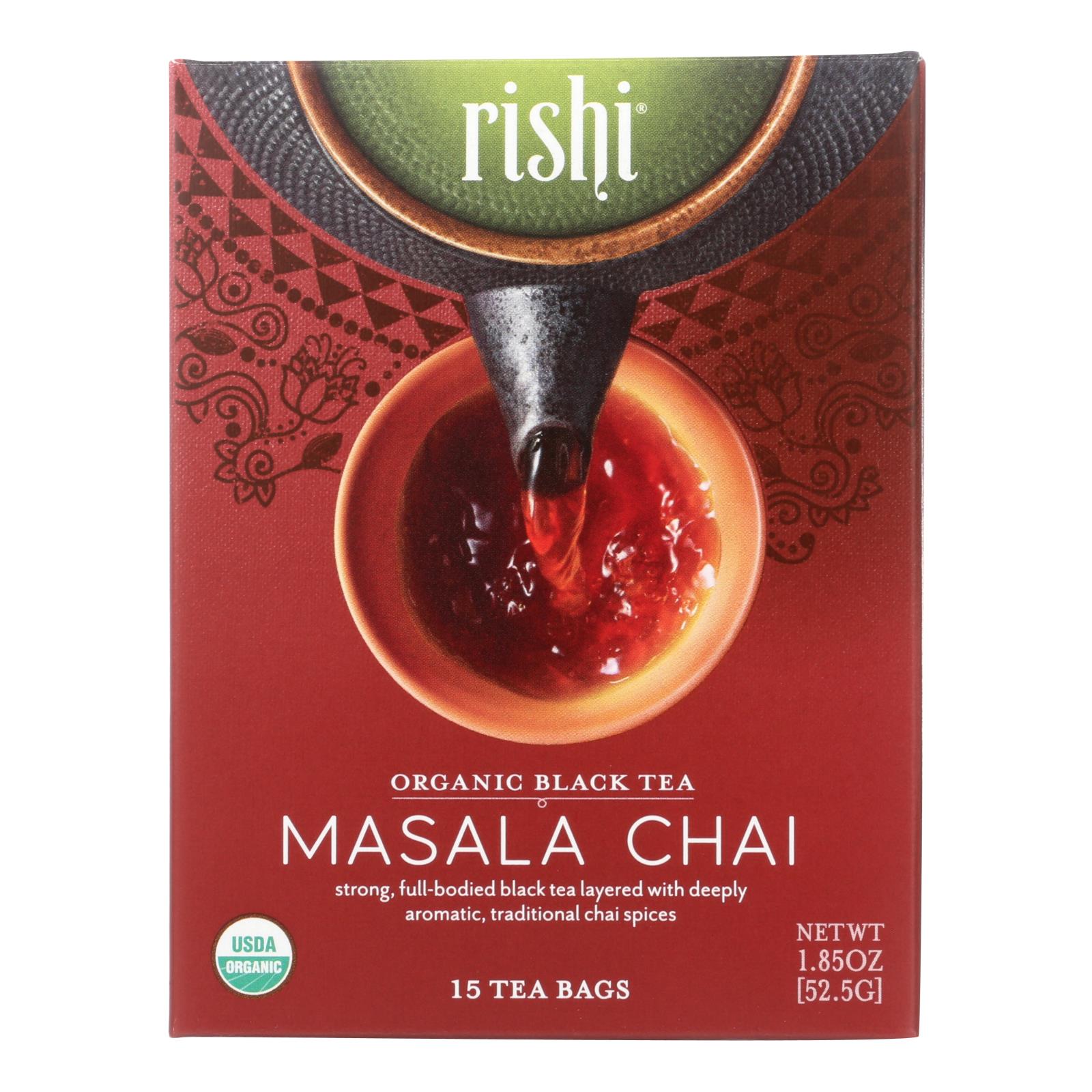 Rishi Organic Masala Chai (Pack of 6 - 15 Tea Bags)