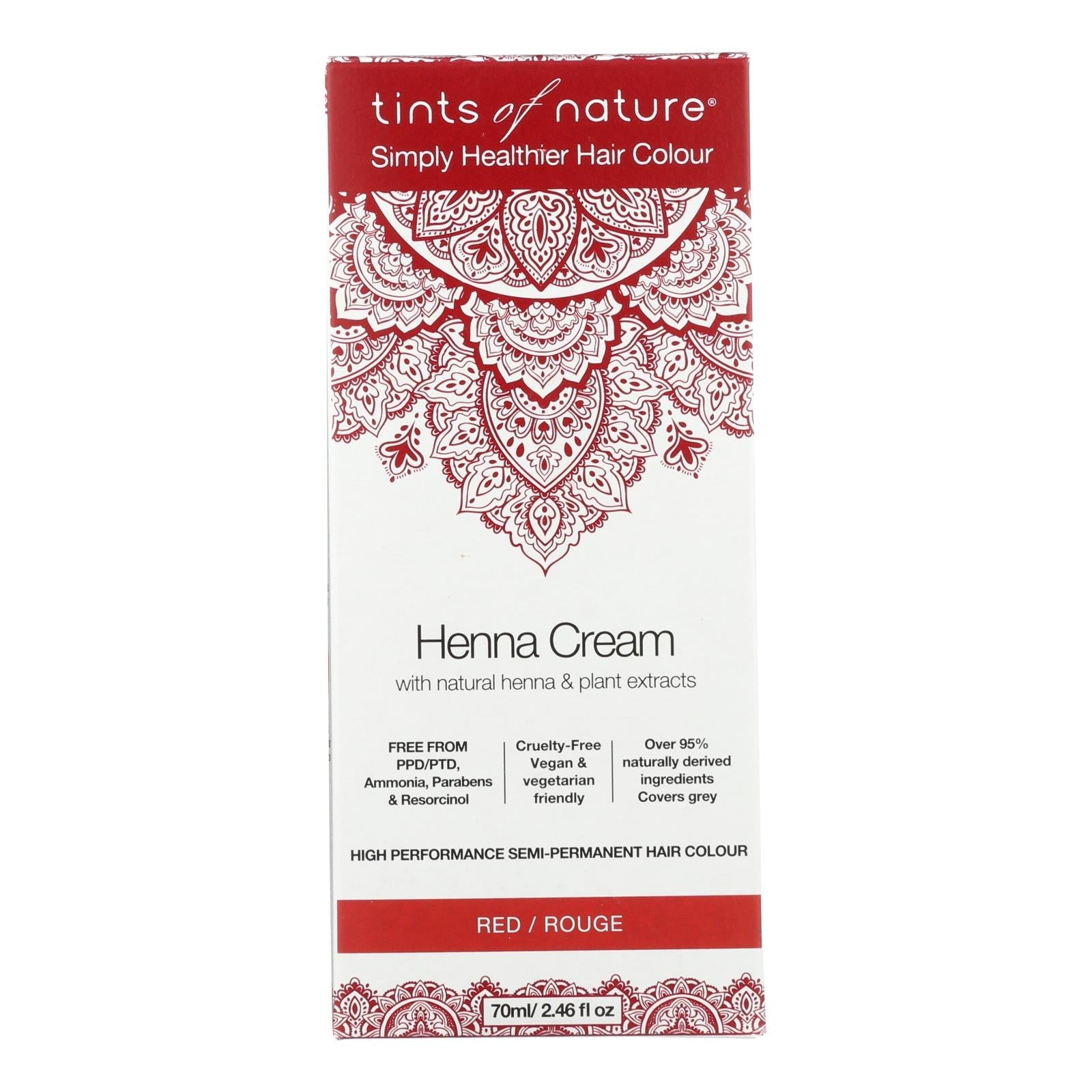 Tints Of Nature Henna Crème Red - 2.46 Fl Oz