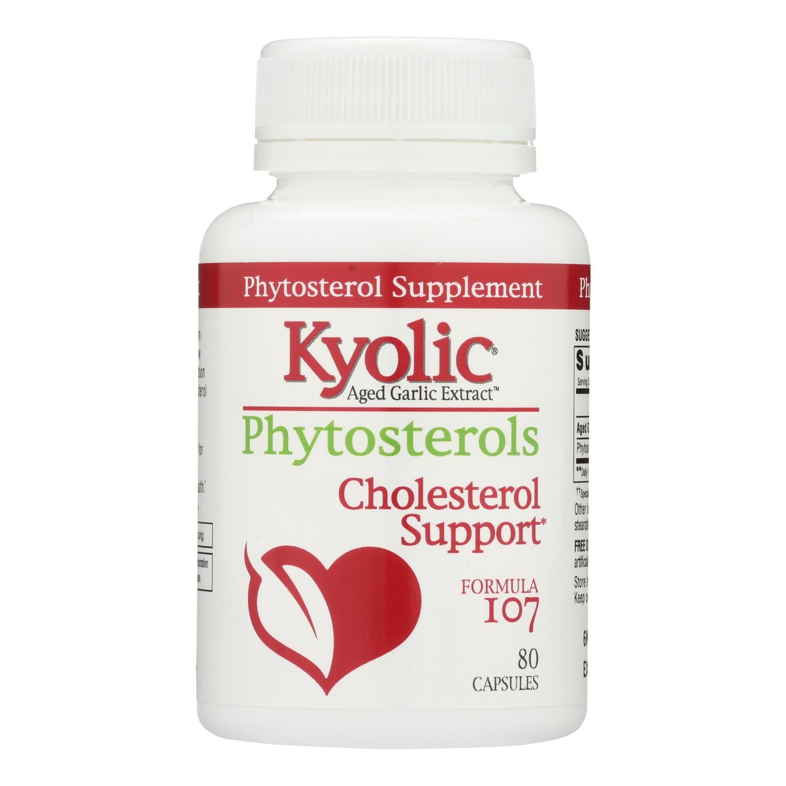 Kyolic Phytosterols Formula 107 Aged Garlic Extract - 80 Capsules