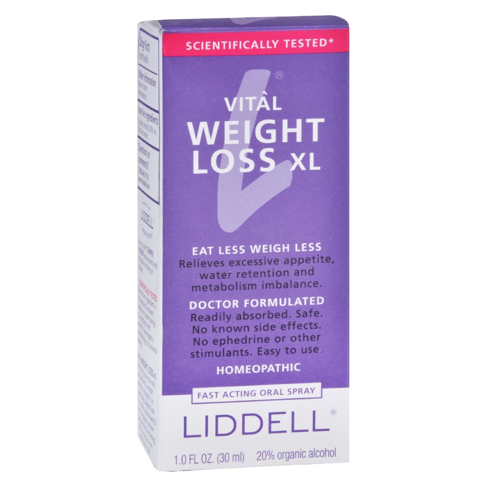 Liddell Homeopathic XL Weight Loss, 1 Fl Oz