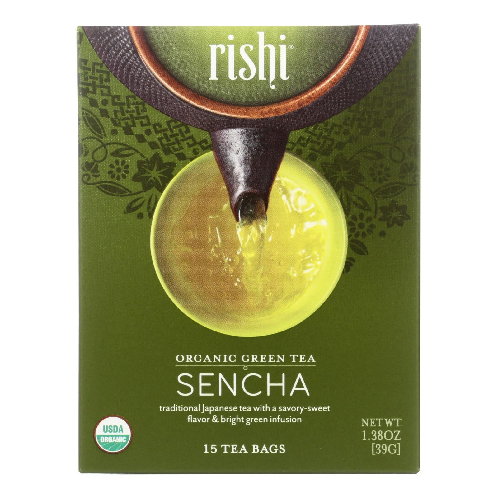 Rishi Organic Green Tea Sencha (15 Bags)