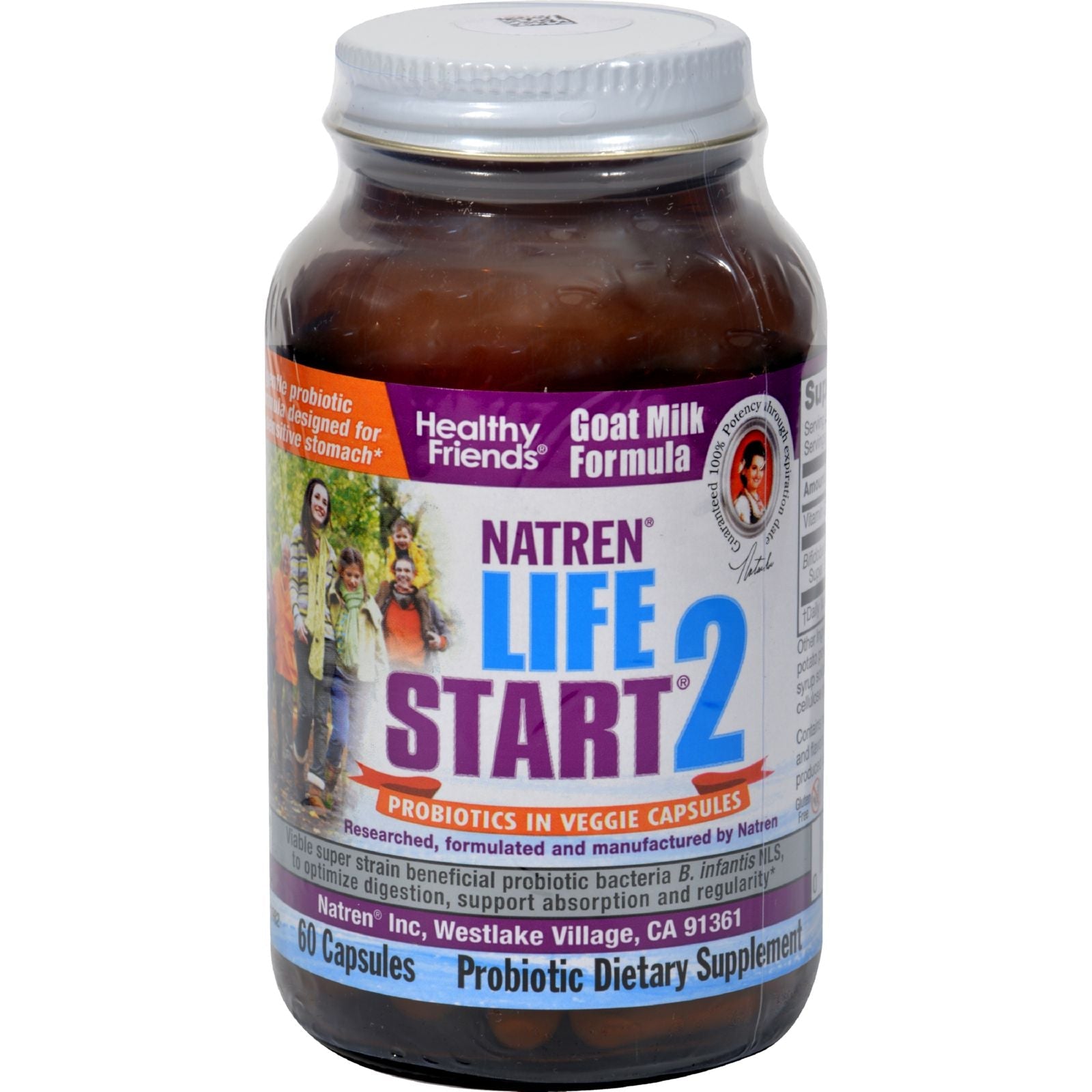 Natren LifeStart 2 Probiotics for Adults: Vegetarian, 60-Count Pack