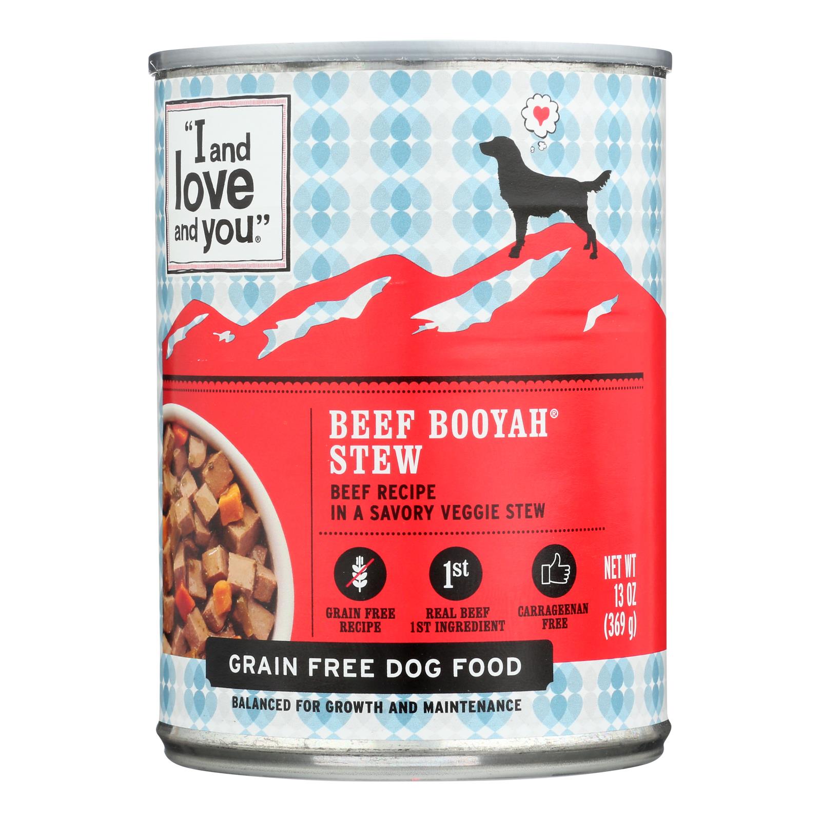I and Love and You Beef Booyah Stew Wet Food for Dogs (Pack of 12 - 13 Oz.)