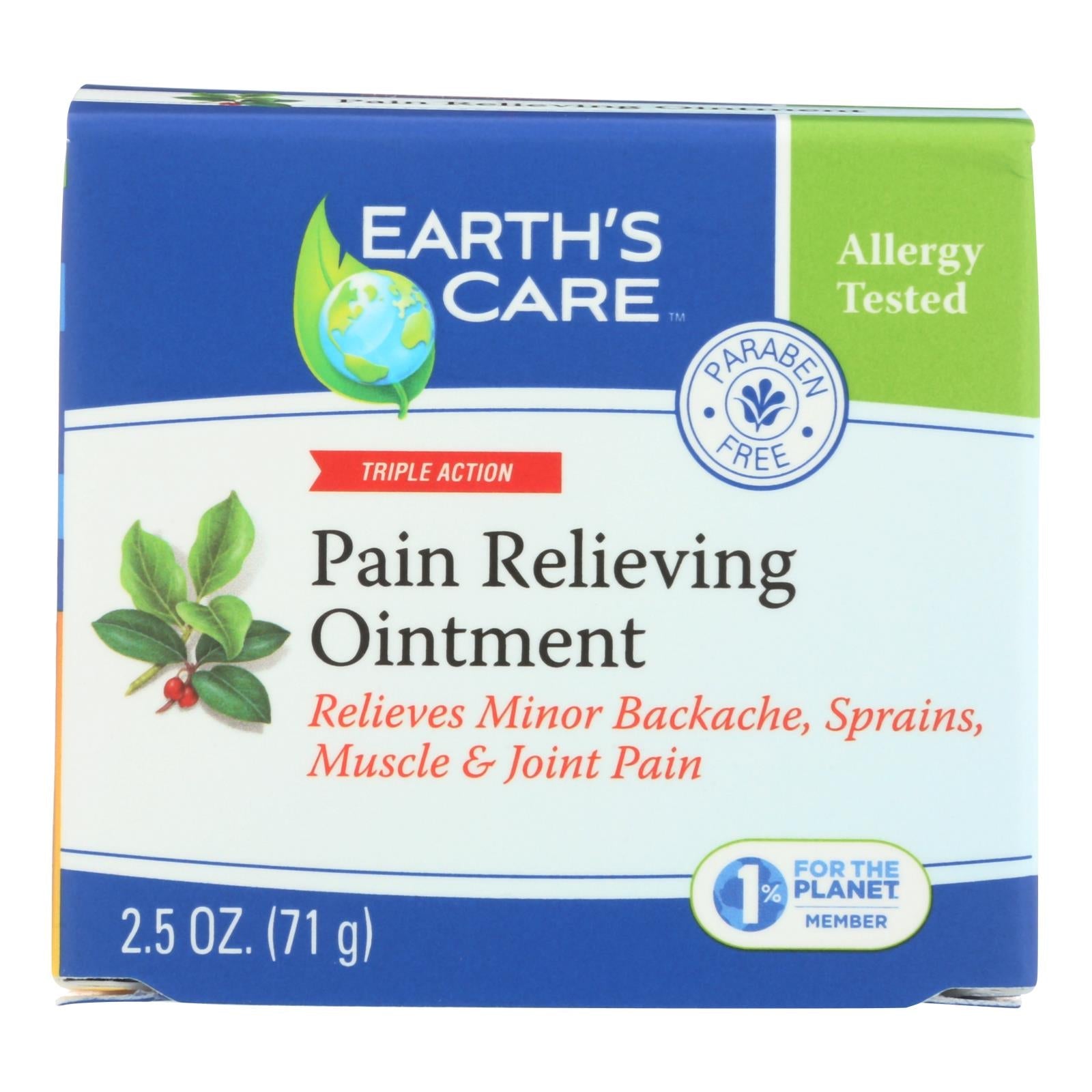 Earth's Care Pain-Relieving Ointment, 2.5 Oz. Pack