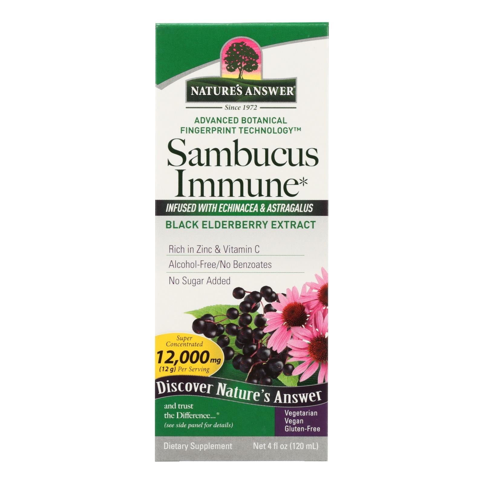Nature's Answer Sambucus Extract for Immune Support, 4 Fl Oz